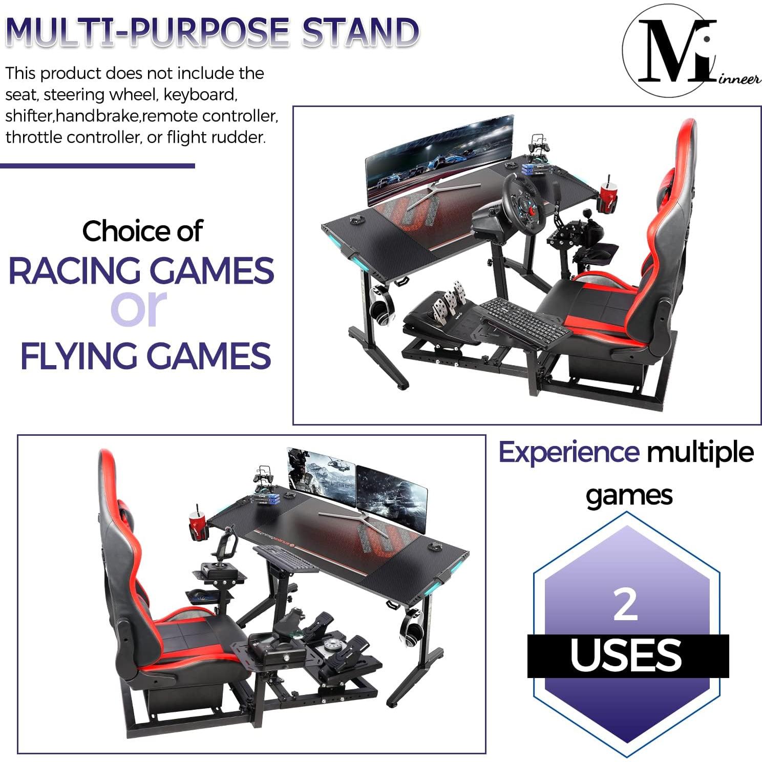 Soporte de Simulador de Vuelo y Carreras Minneer Ajustable