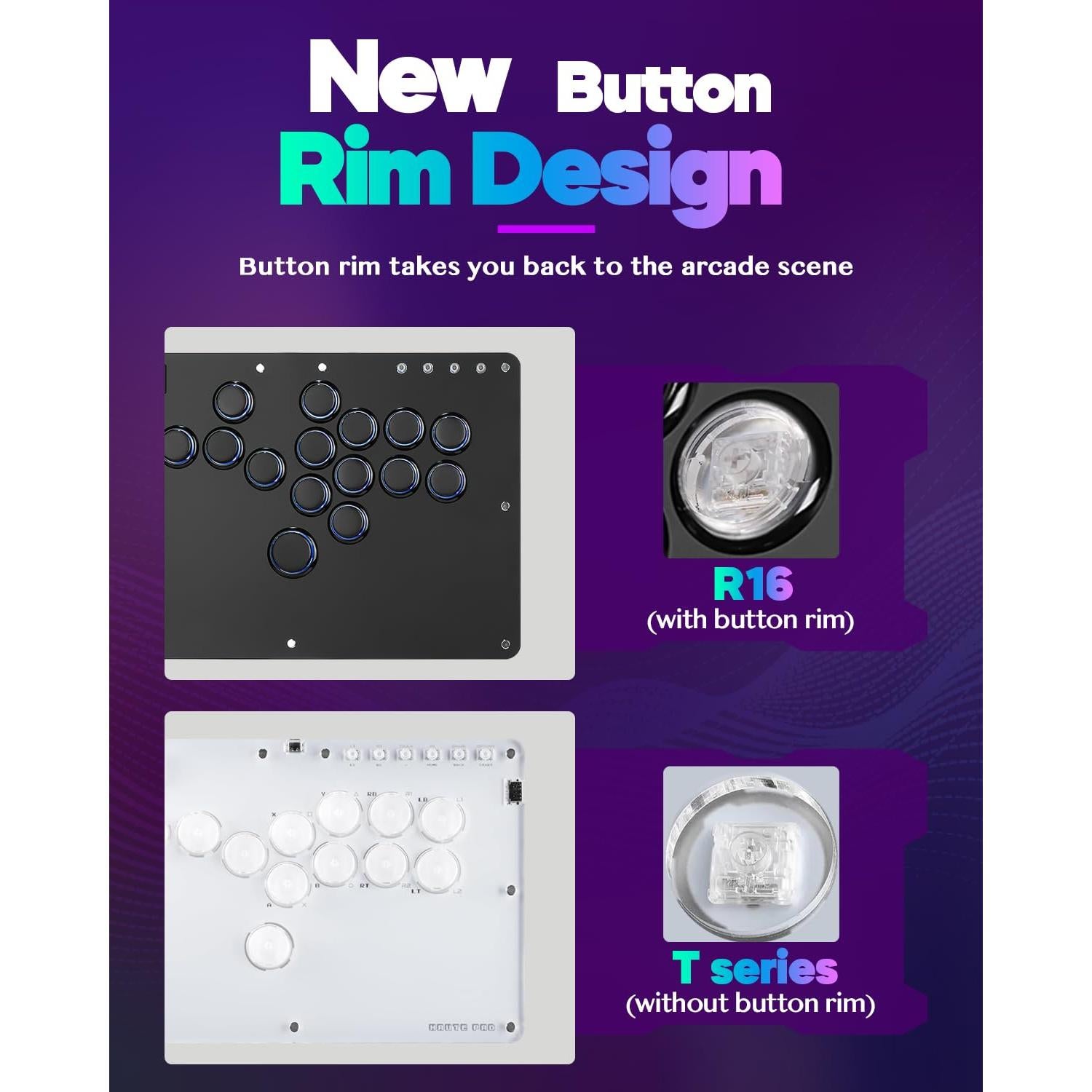 Controlador Arcade Sehawei R16 con 16 Botones y RGB