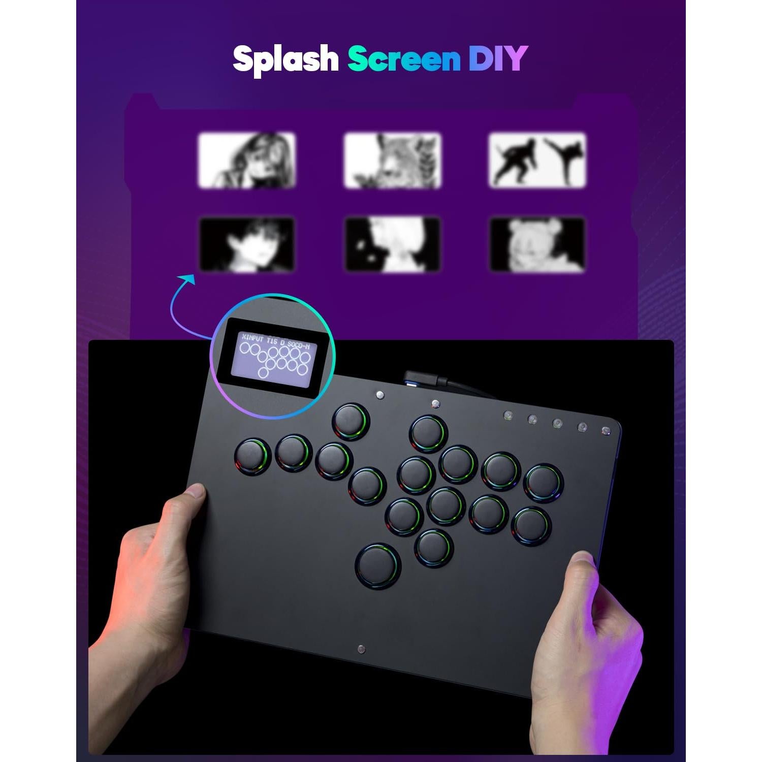 Controlador Arcade Sehawei R16 con 16 Botones y RGB