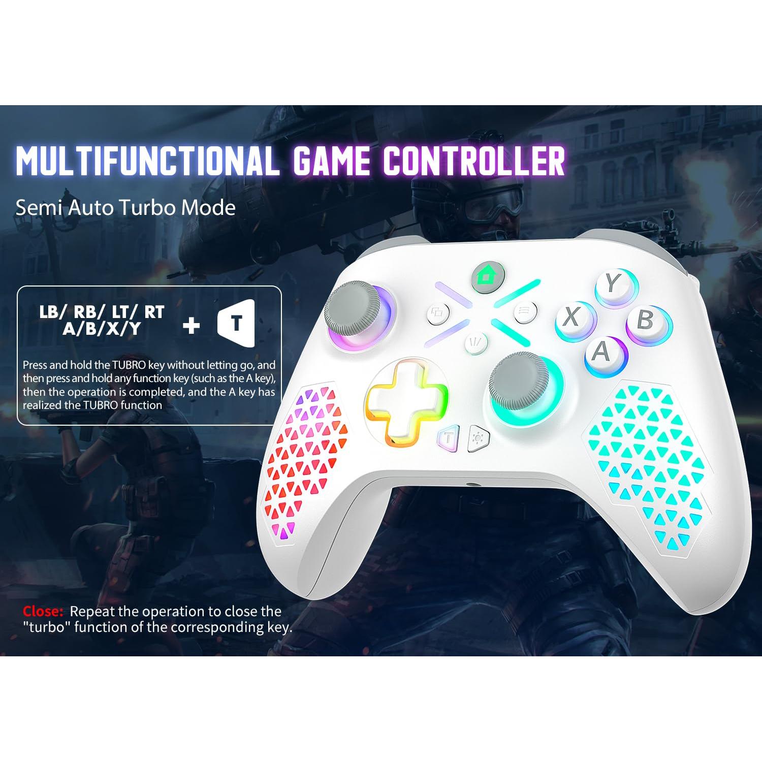 Controlador Inalámbrico Xbox Nonbliep RGB Doble Vibración