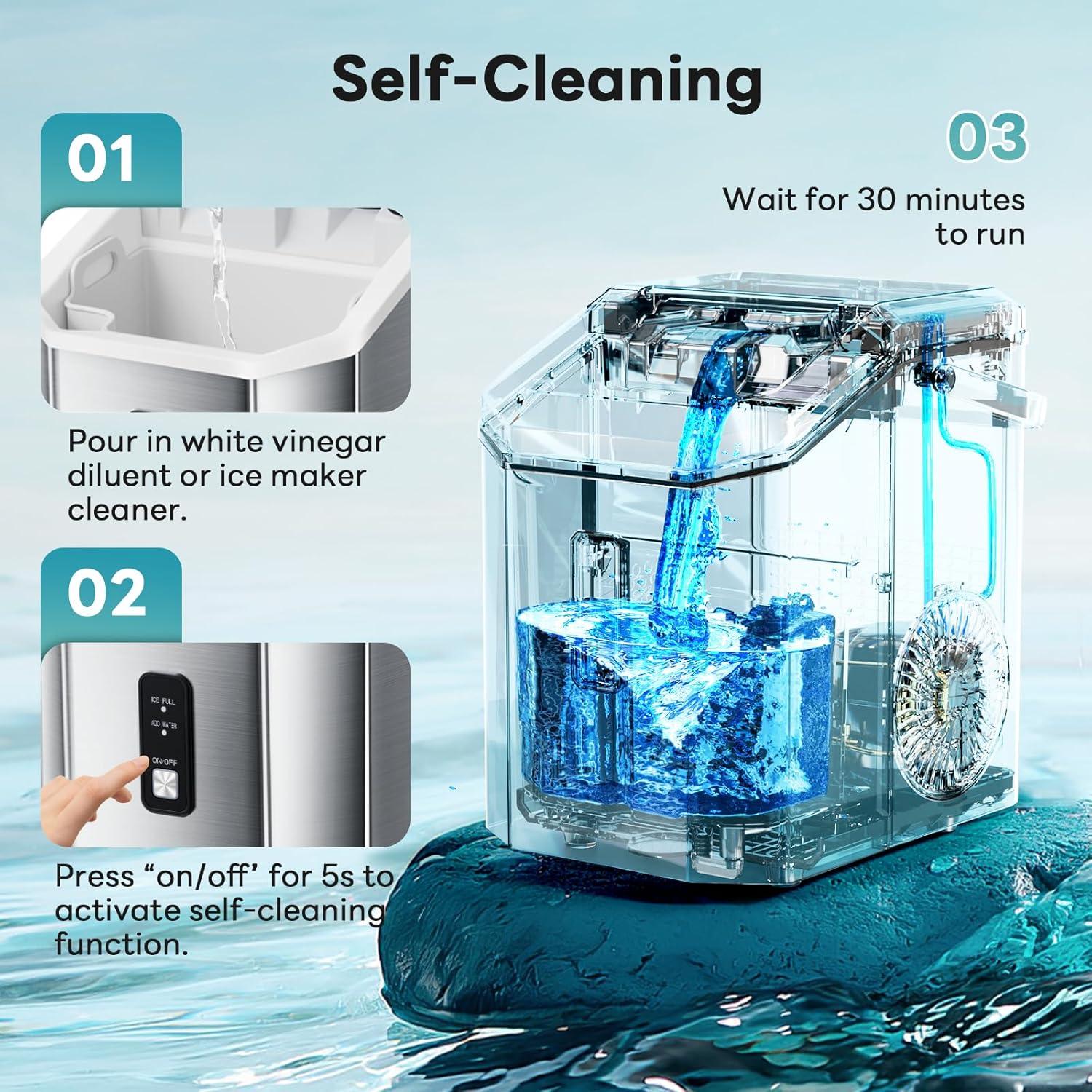 Fabricador de Hielo Nugget Electactic 15.88kg/día Acero Inoxidable