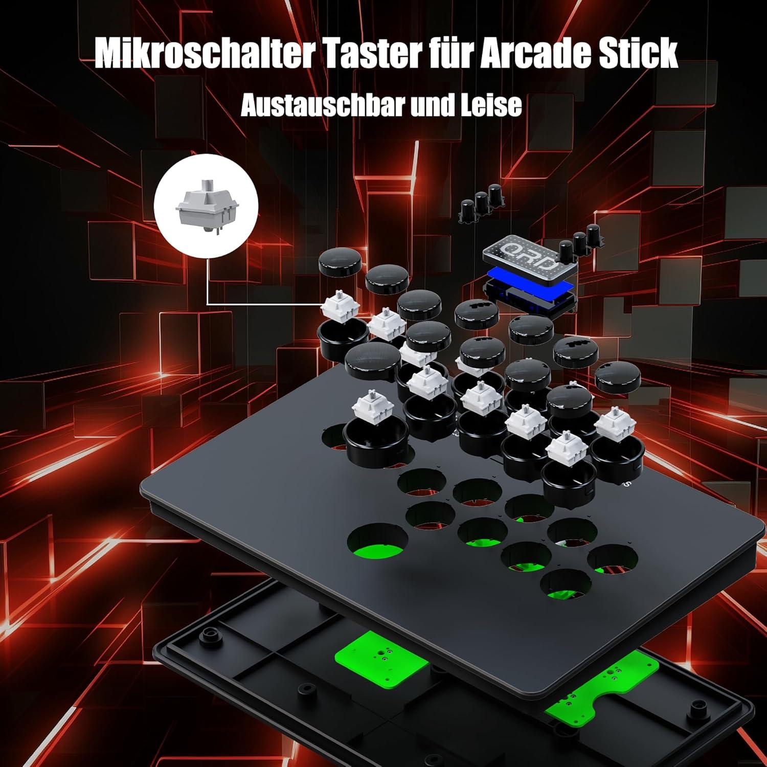 Controlador Arcade Inalámbrico QRD Maestro S3 para Consolas