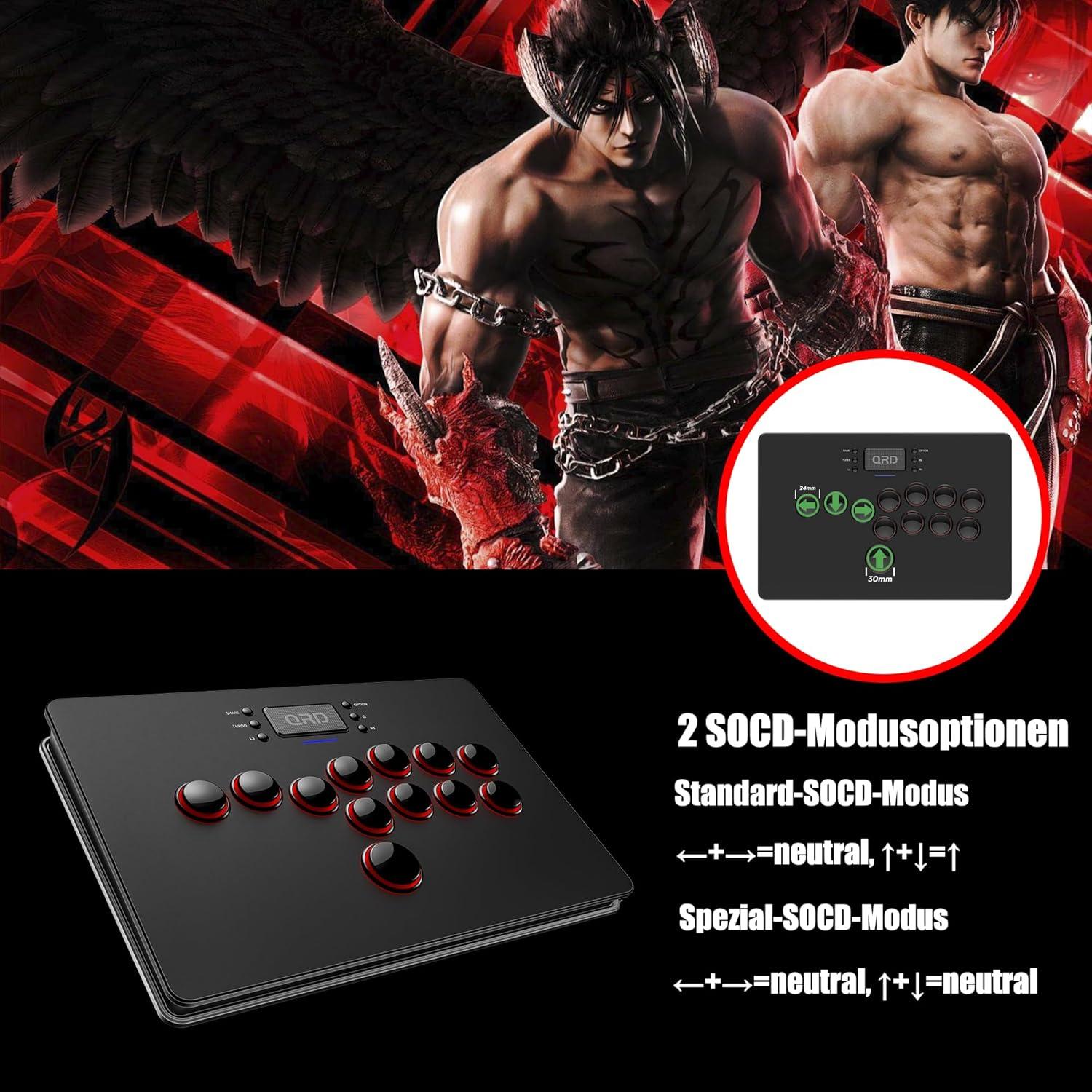 Controlador Arcade Inalámbrico QRD Maestro S3 para Consolas