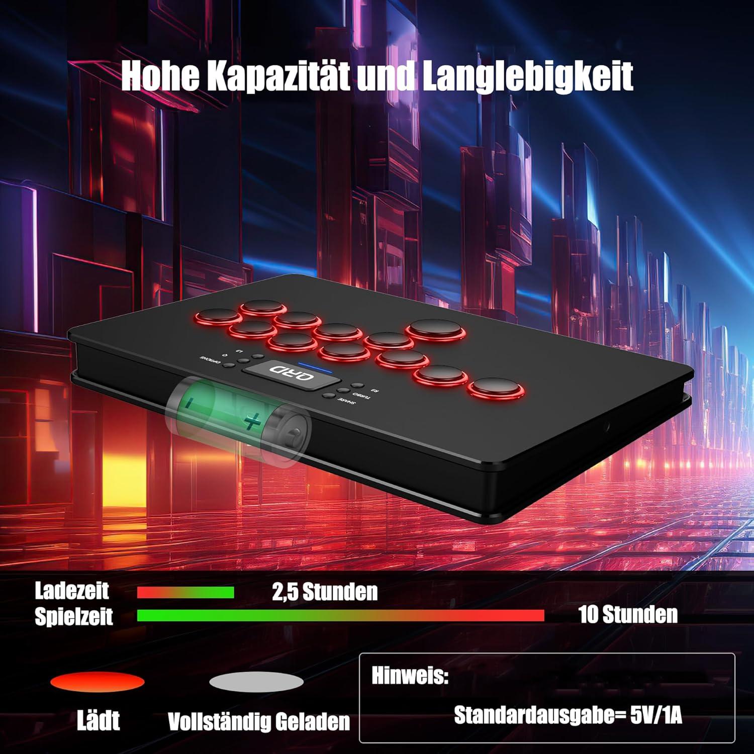 Controlador Arcade Inalámbrico QRD Maestro S3 para Consolas