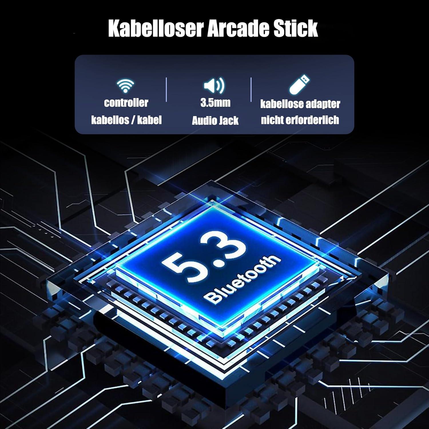 Controlador Arcade Inalámbrico QRD Maestro S3 para Consolas