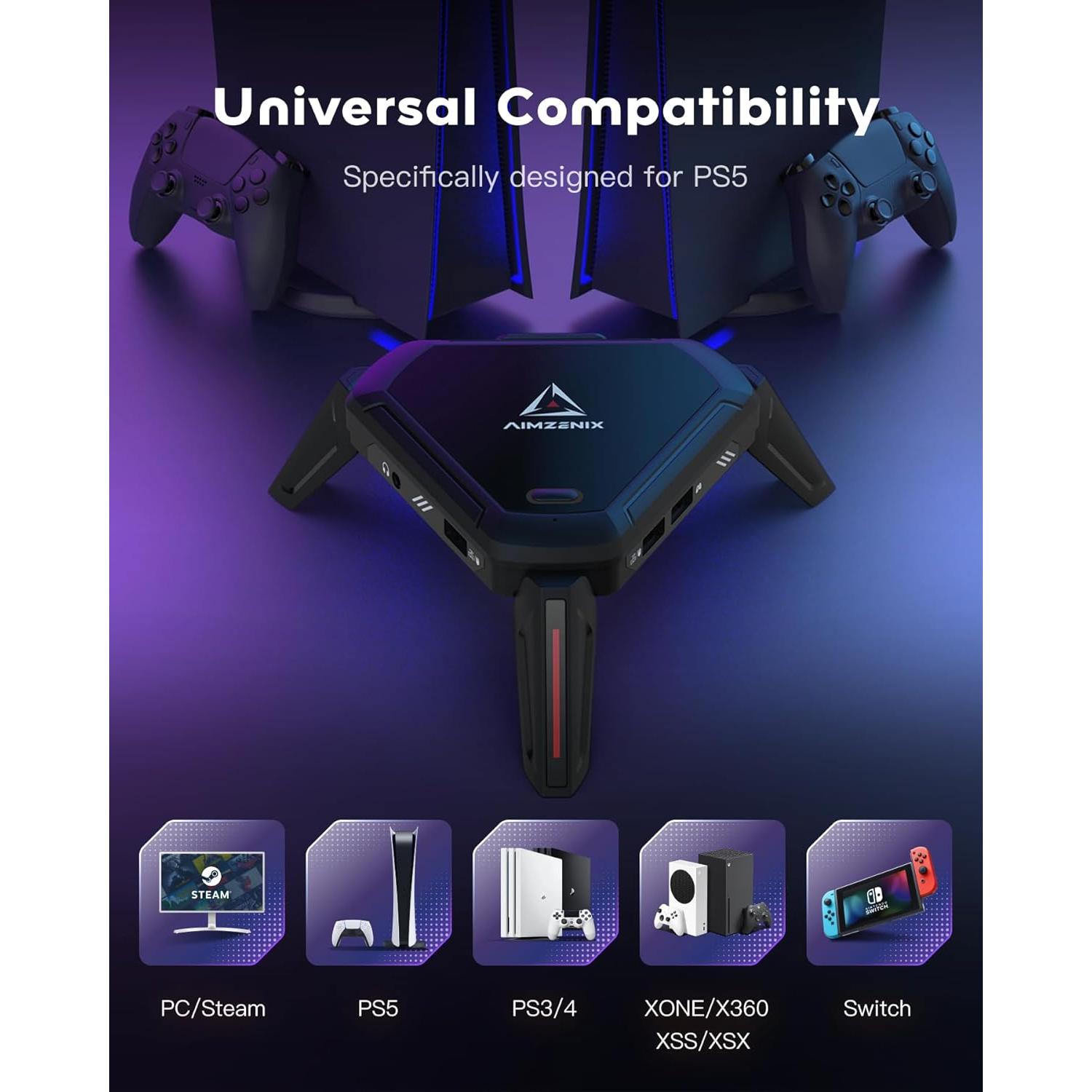 Adaptador Teclado y Ratón AIMZENIX Monster PS5 - Compatible PS5