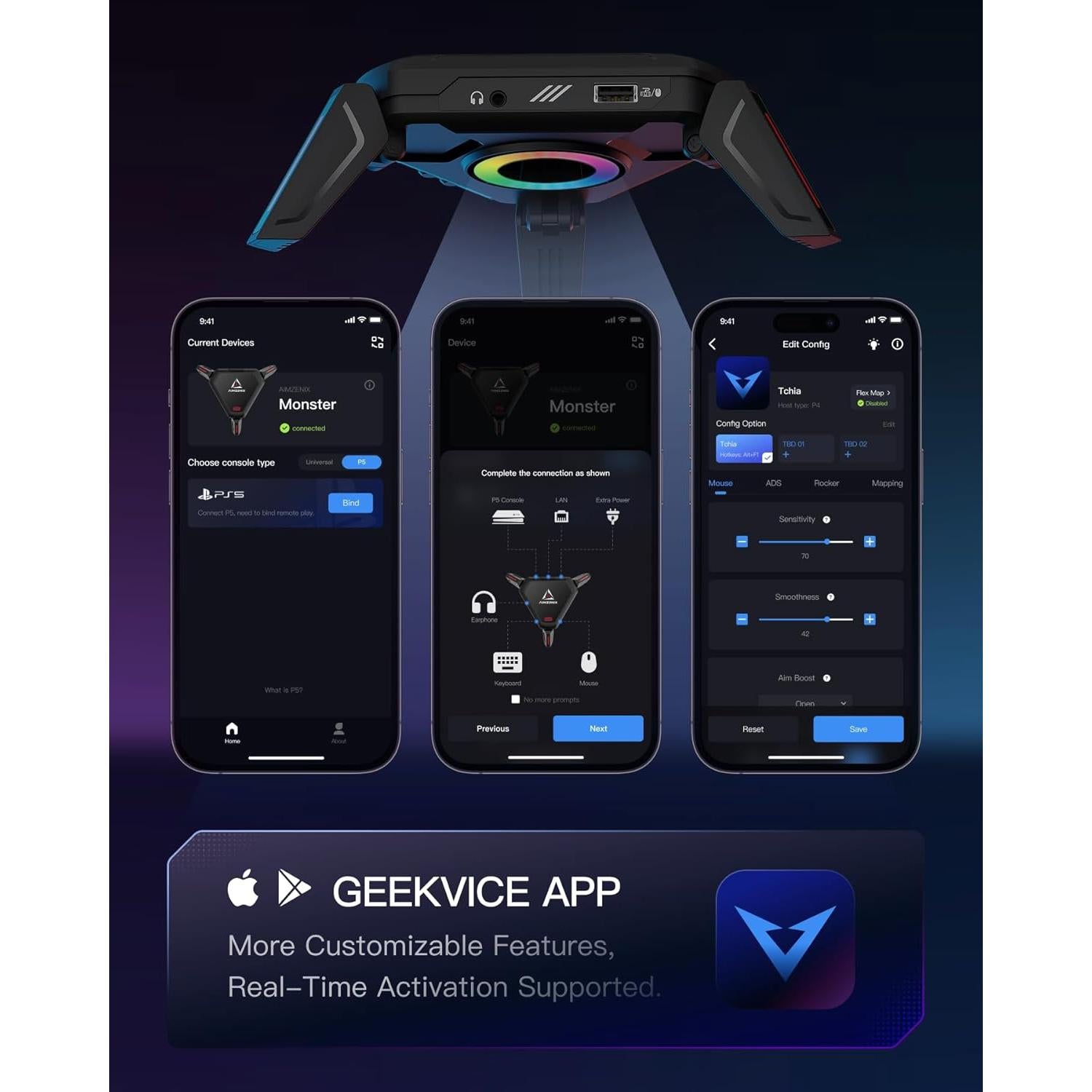 Adaptador Teclado y Ratón AIMZENIX Monster PS5 - Compatible PS5