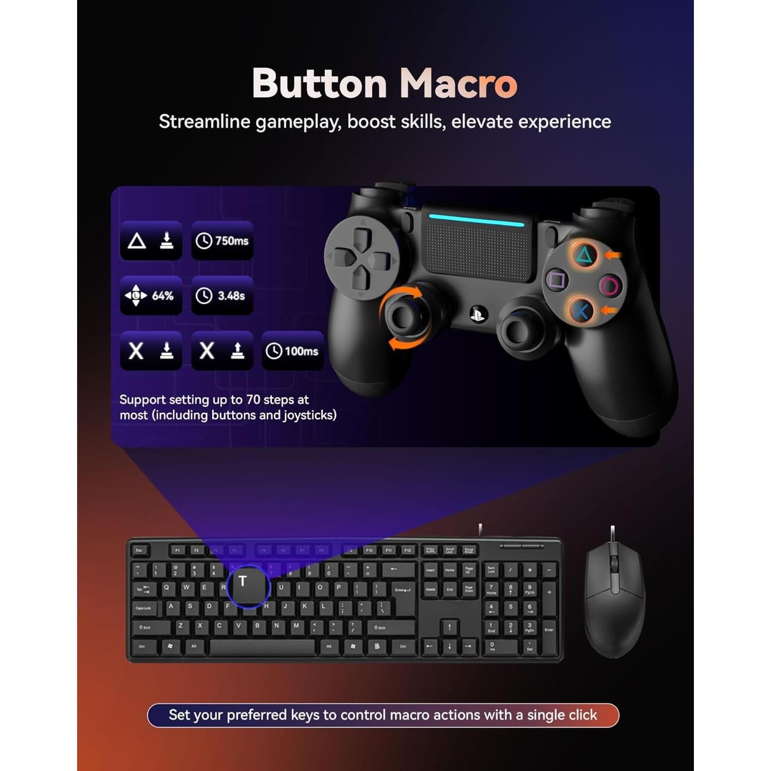 Adaptador de Teclado y Ratón AIMZENIX Striker Pro - Compatible PS4, Xbox, Switch