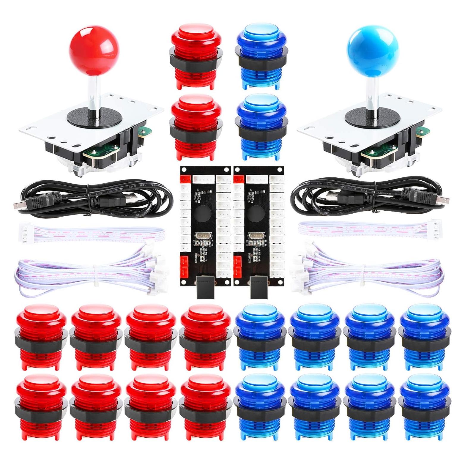 Kit Arcade LED 2 Jugadores Hikig 20 Botones y 2 Joysticks
