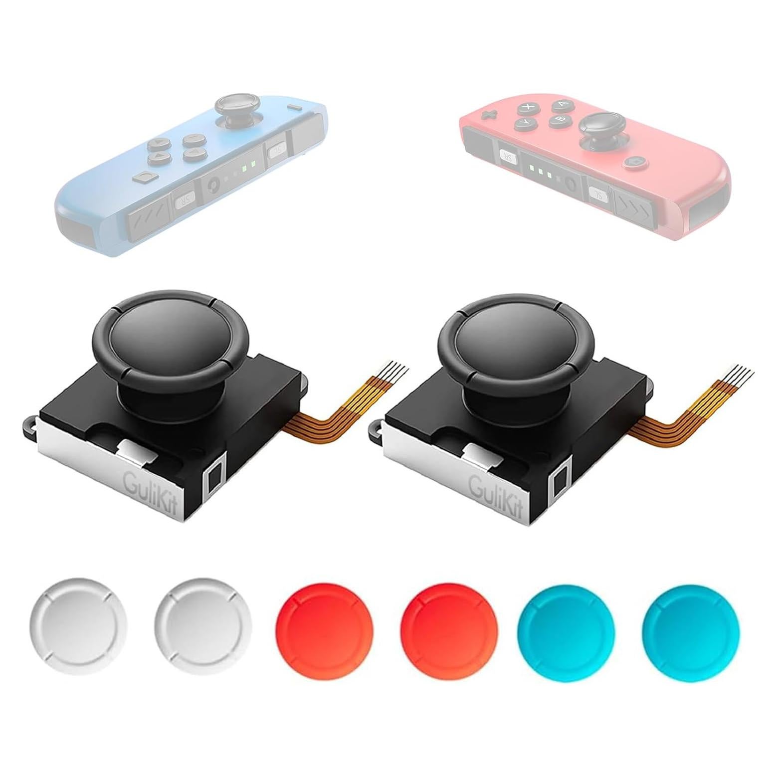 Joystick GuliKit TMR para Switch - Anti-Deriva y 6 Tapas
