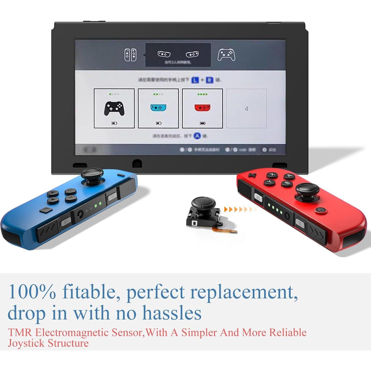 Joystick GuliKit TMR para Switch - Anti-Deriva y 6 Tapas