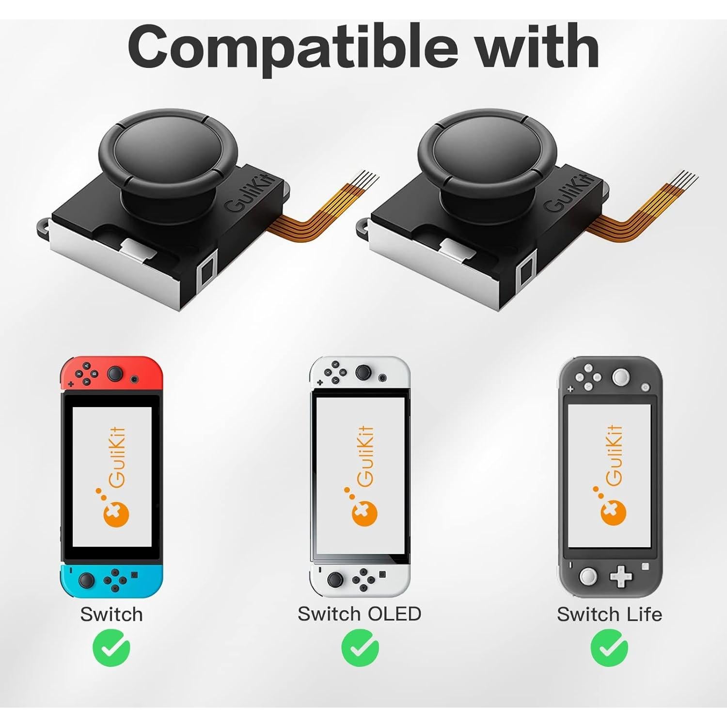 Joystick GuliKit Hall Switch Joycon Sin Deriva 4 Piezas