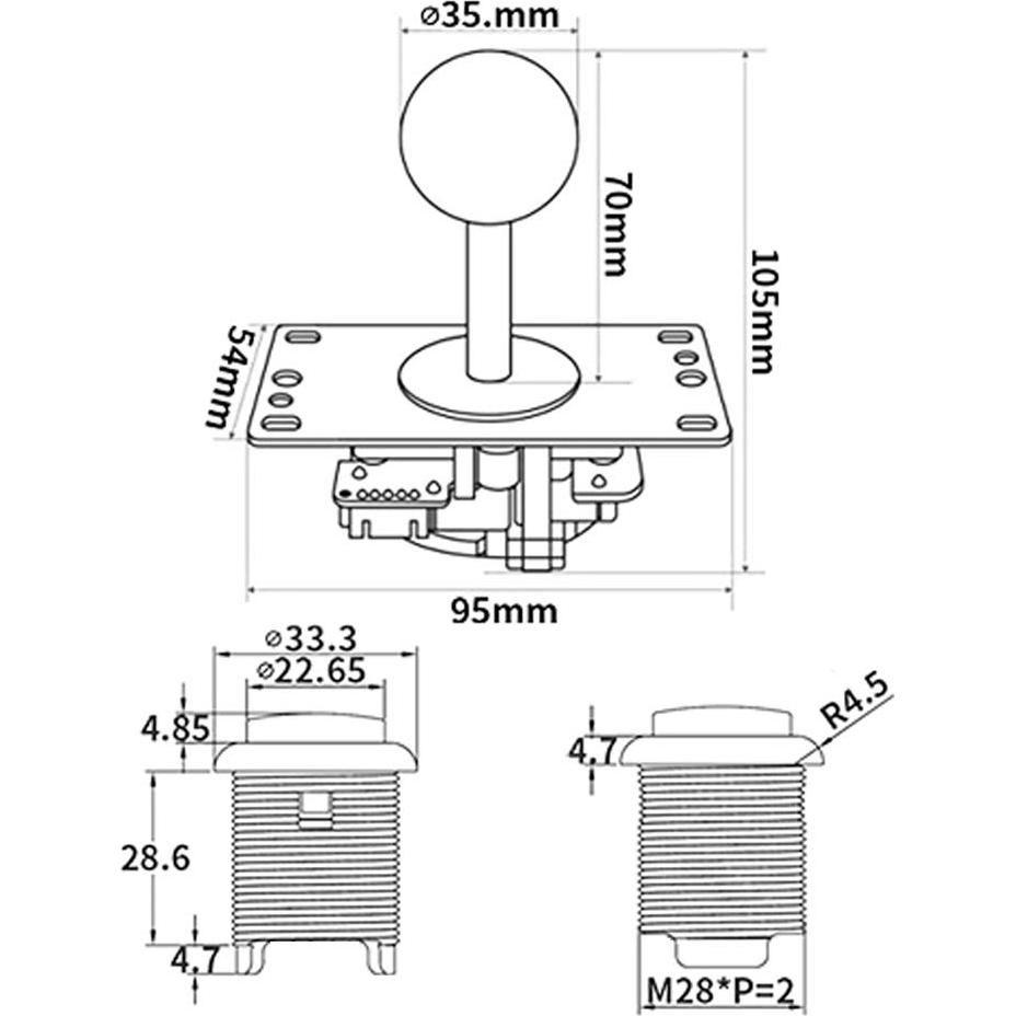Kit Joystick Clásico DIY 4 Jugadores EG Starts con LED