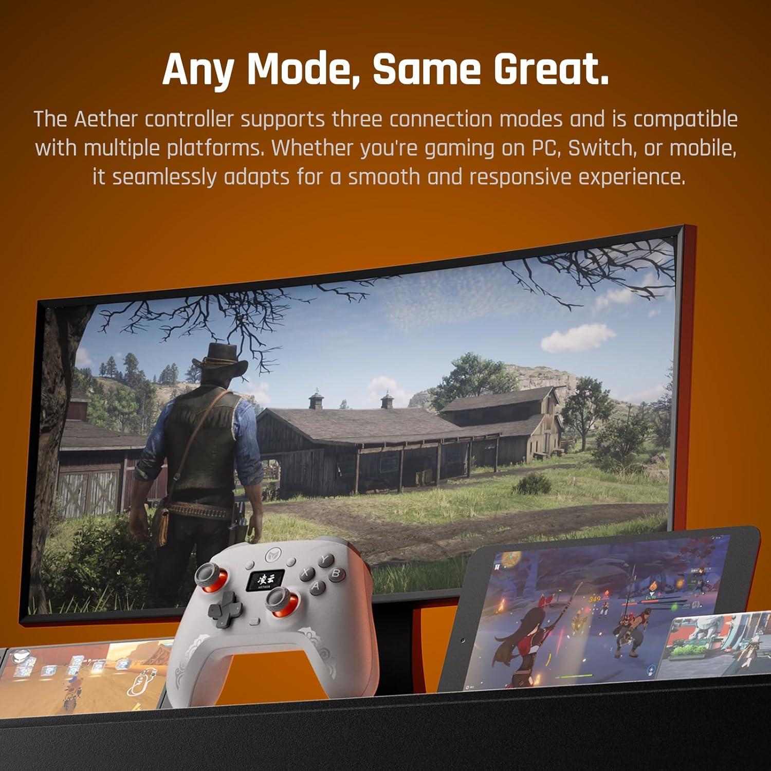 Controlador Inalámbrico BIGBIG WON AETHER con Pantalla LCD