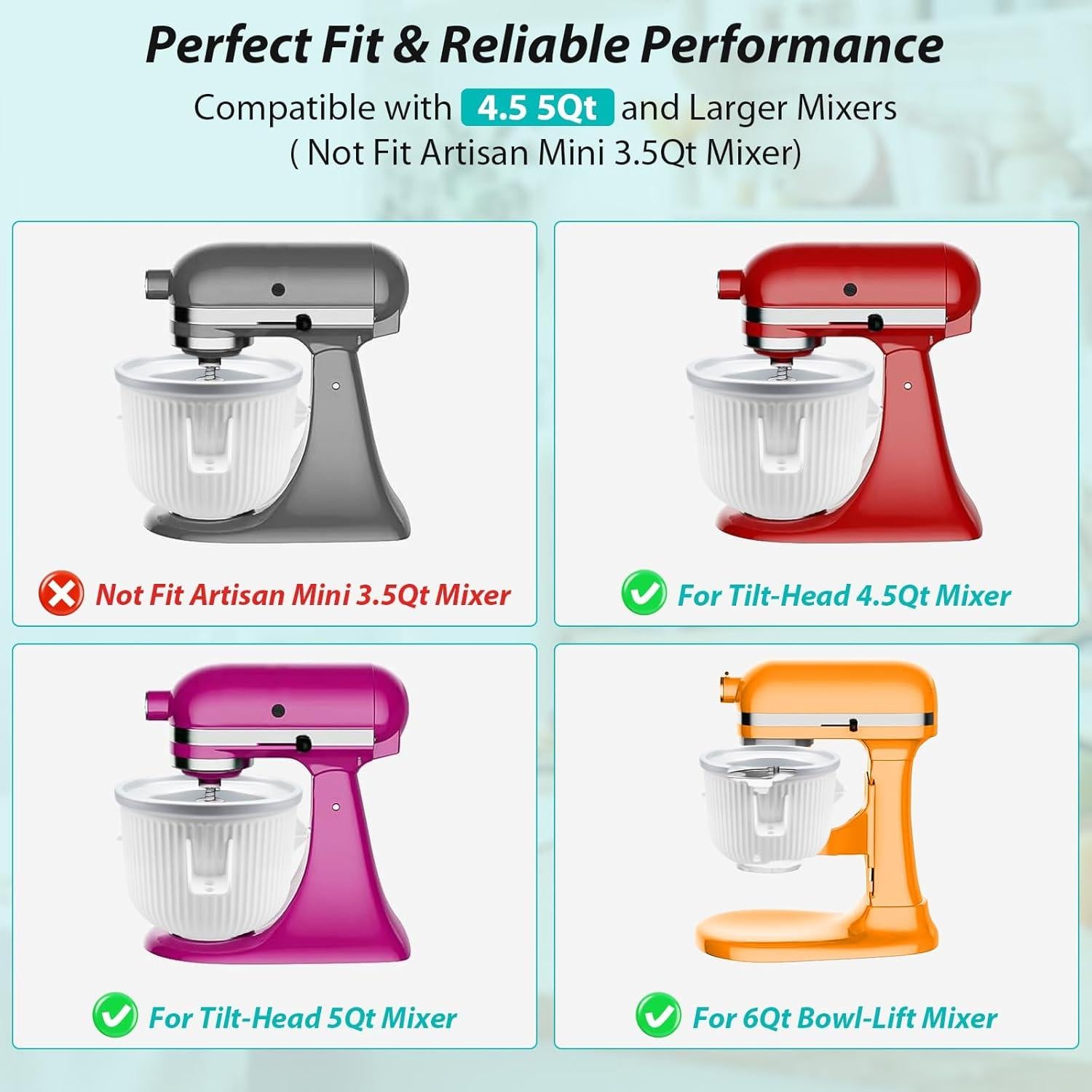 Accesorio Helados KitchenAid GuanQiao 2 Qt Blanco