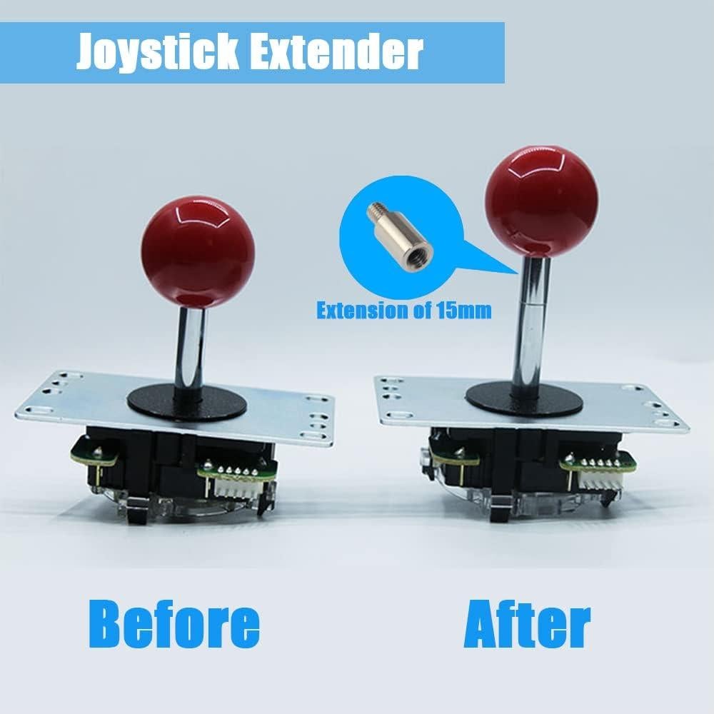 Extensor Joystick Arcade Koofull 4 Pcs 15mm Accesorios