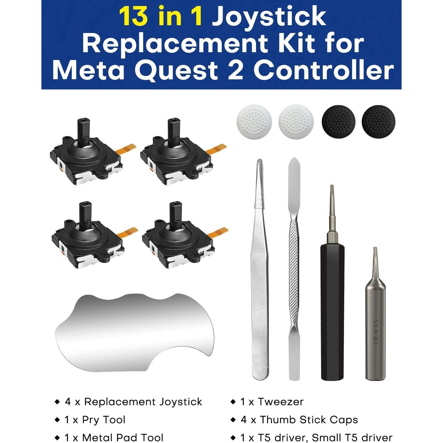 Kit de Reparación Joysticks DUXICEPIN para Meta Quest 2/3
