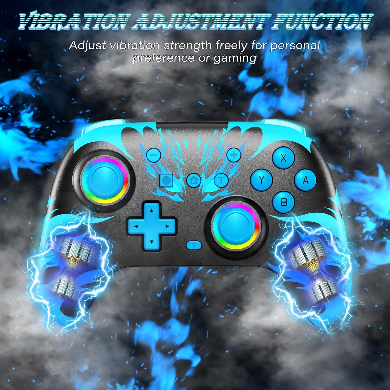 Controlador Inalámbrico Reddening para Nintendo Switch Azul