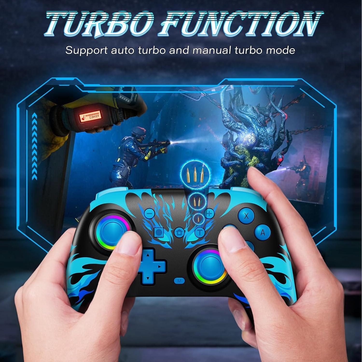 Controlador Inalámbrico Reddening para Nintendo Switch Azul