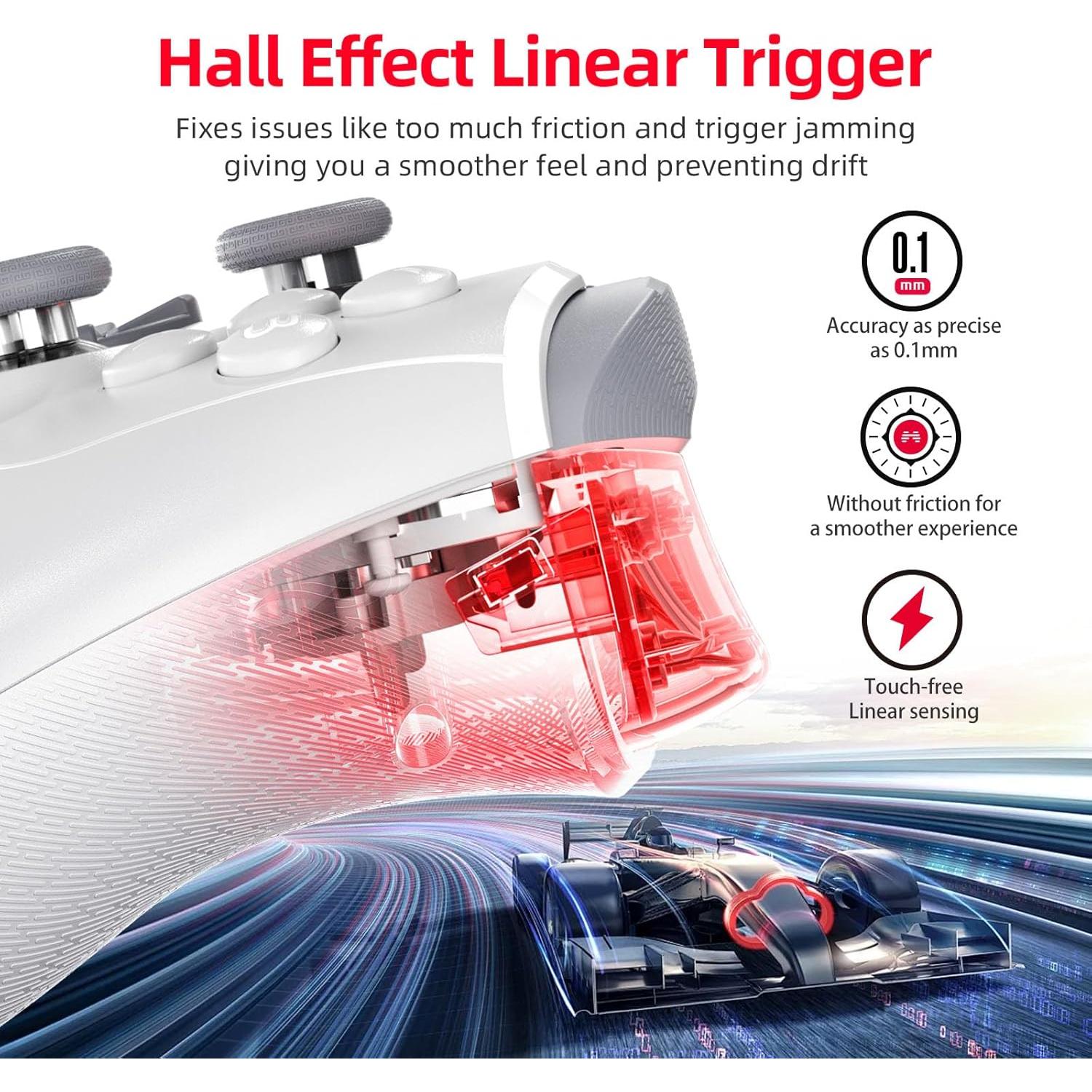 Controlador Inalámbrico BEITONG KP20 con Joysticks TMR y Turbo