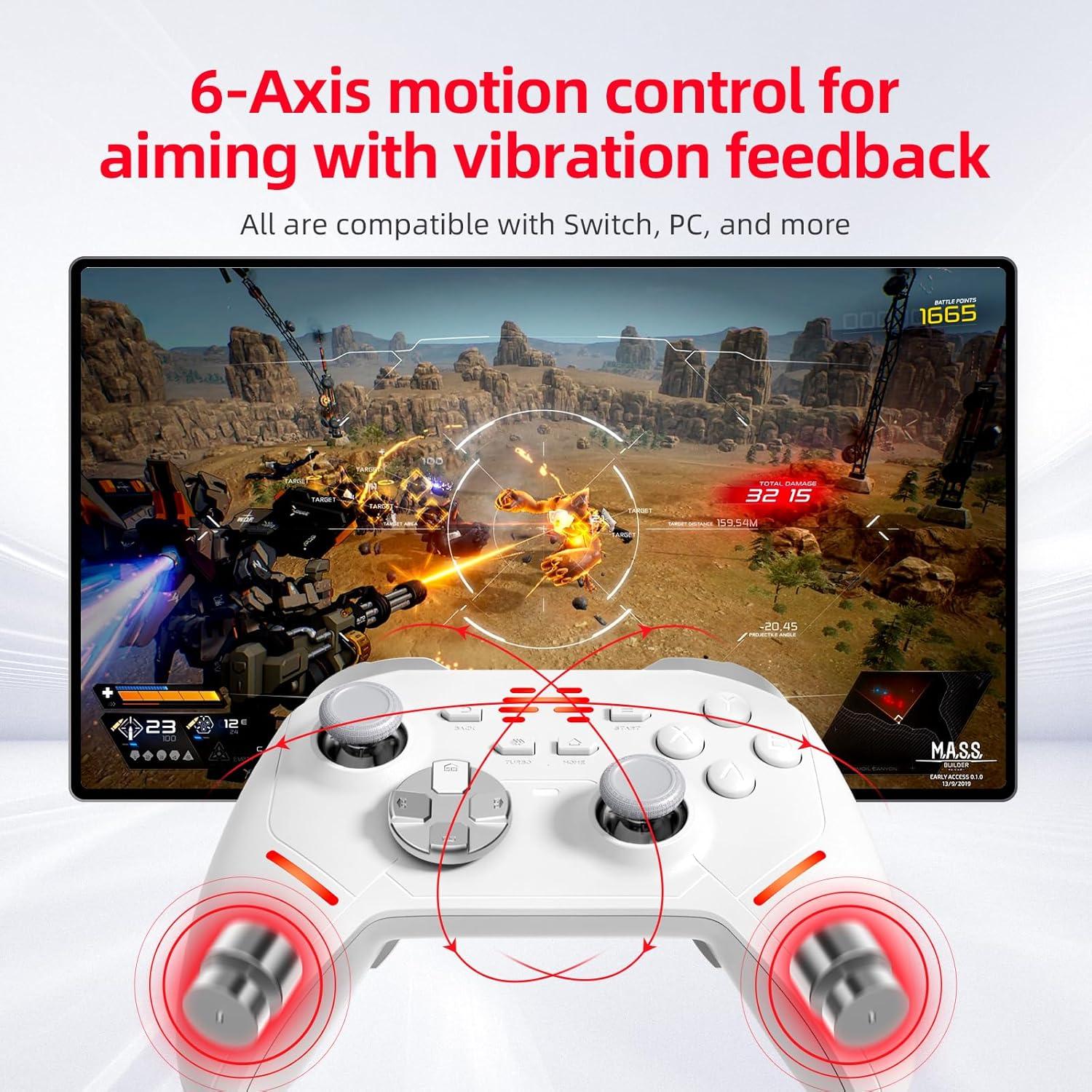 Controlador Inalámbrico BEITONG KP20 con Joysticks TMR y Turbo