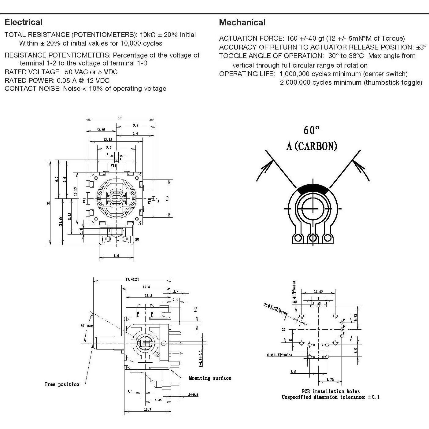 Joystick Analógico JAO Automation REV2.0 Alta Precisión