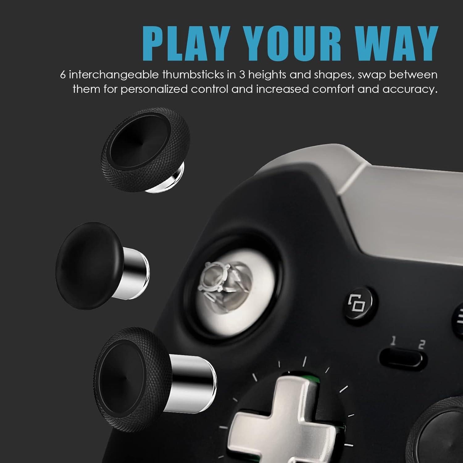 TOMSIN Joysticks Magnéticos 6 en 1 para Xbox Elite 1