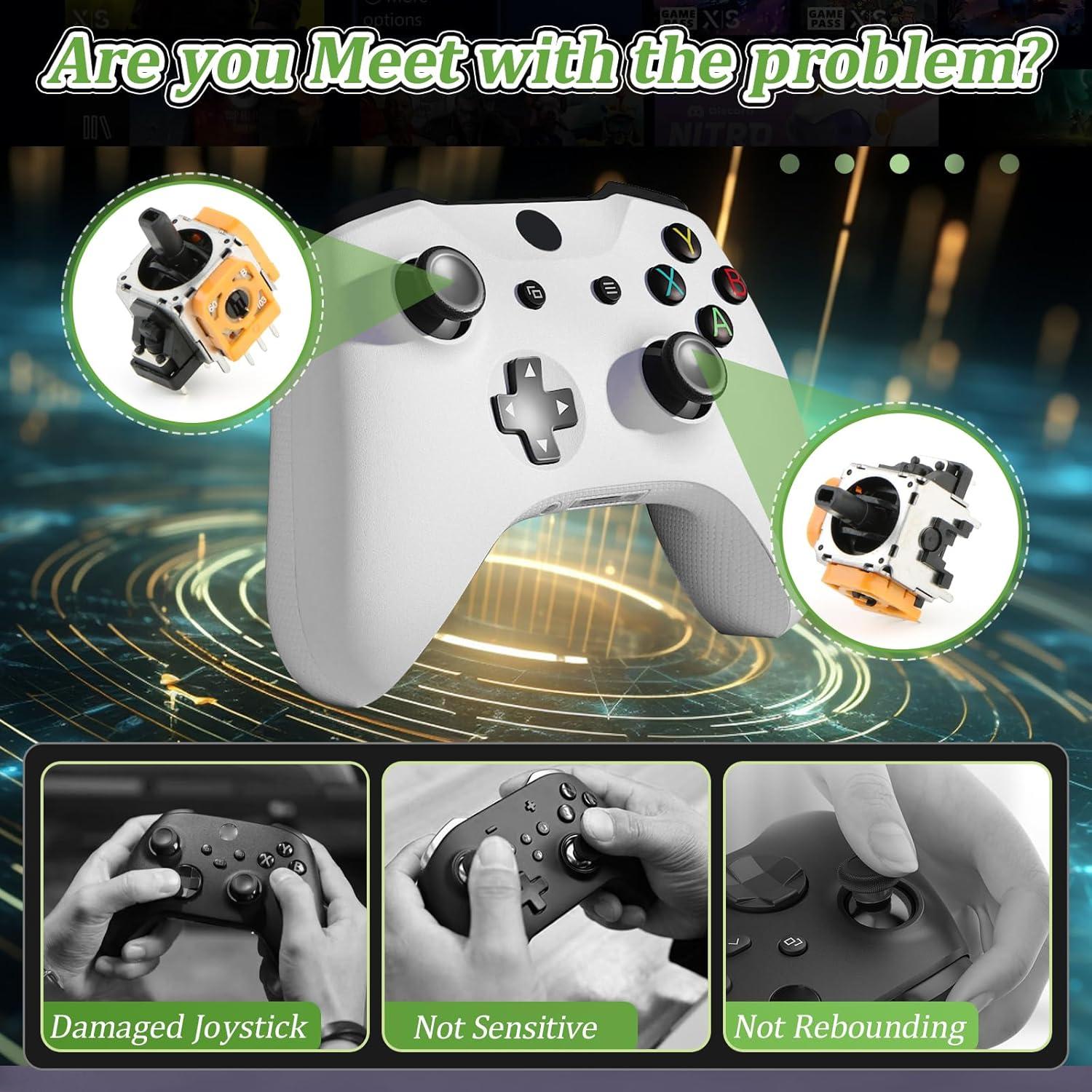 Reemplazo Joystick Xbox One S/X YWLRONG 4 Piezas Naranja