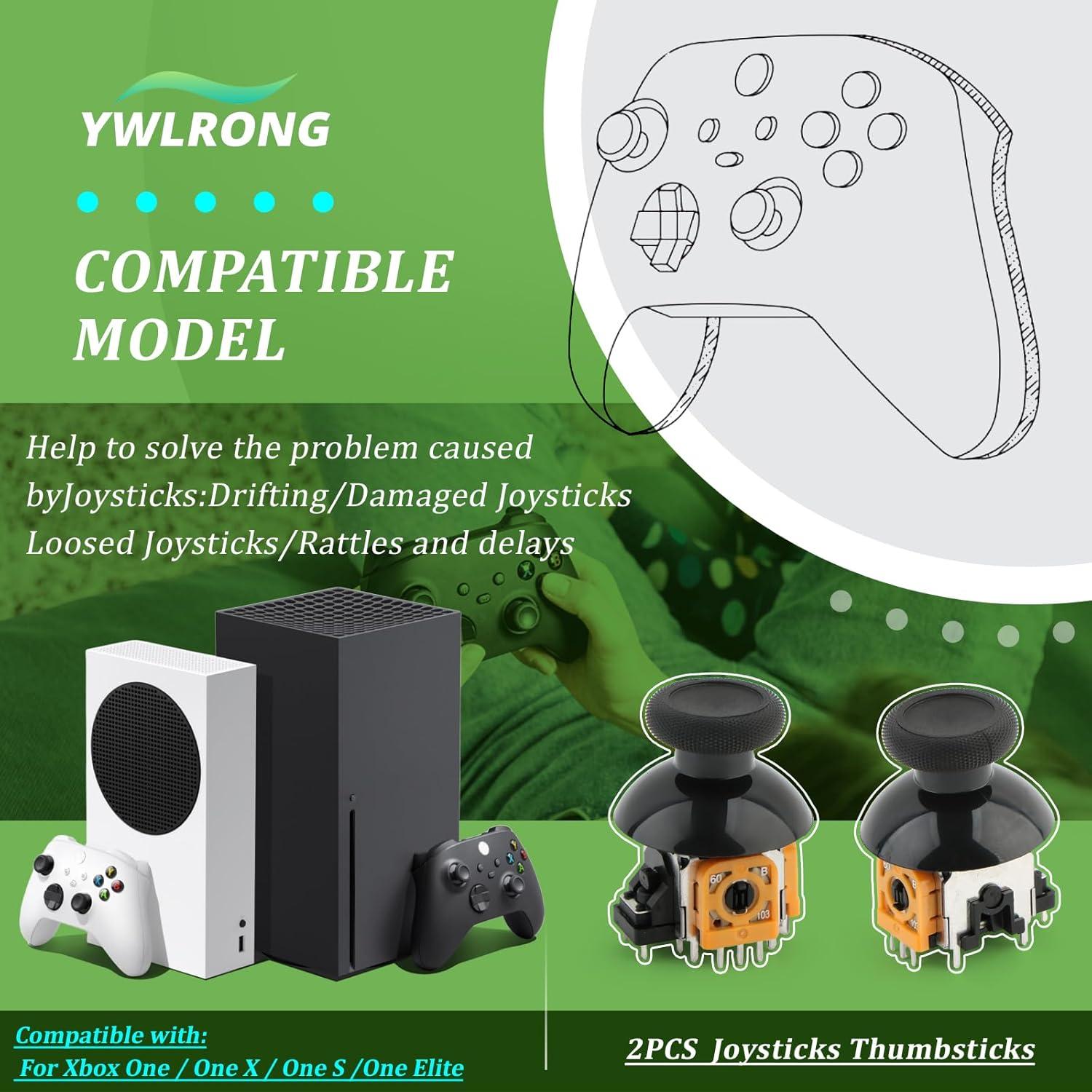 Reemplazo Joystick Xbox One S/X YWLRONG 4 Piezas Naranja