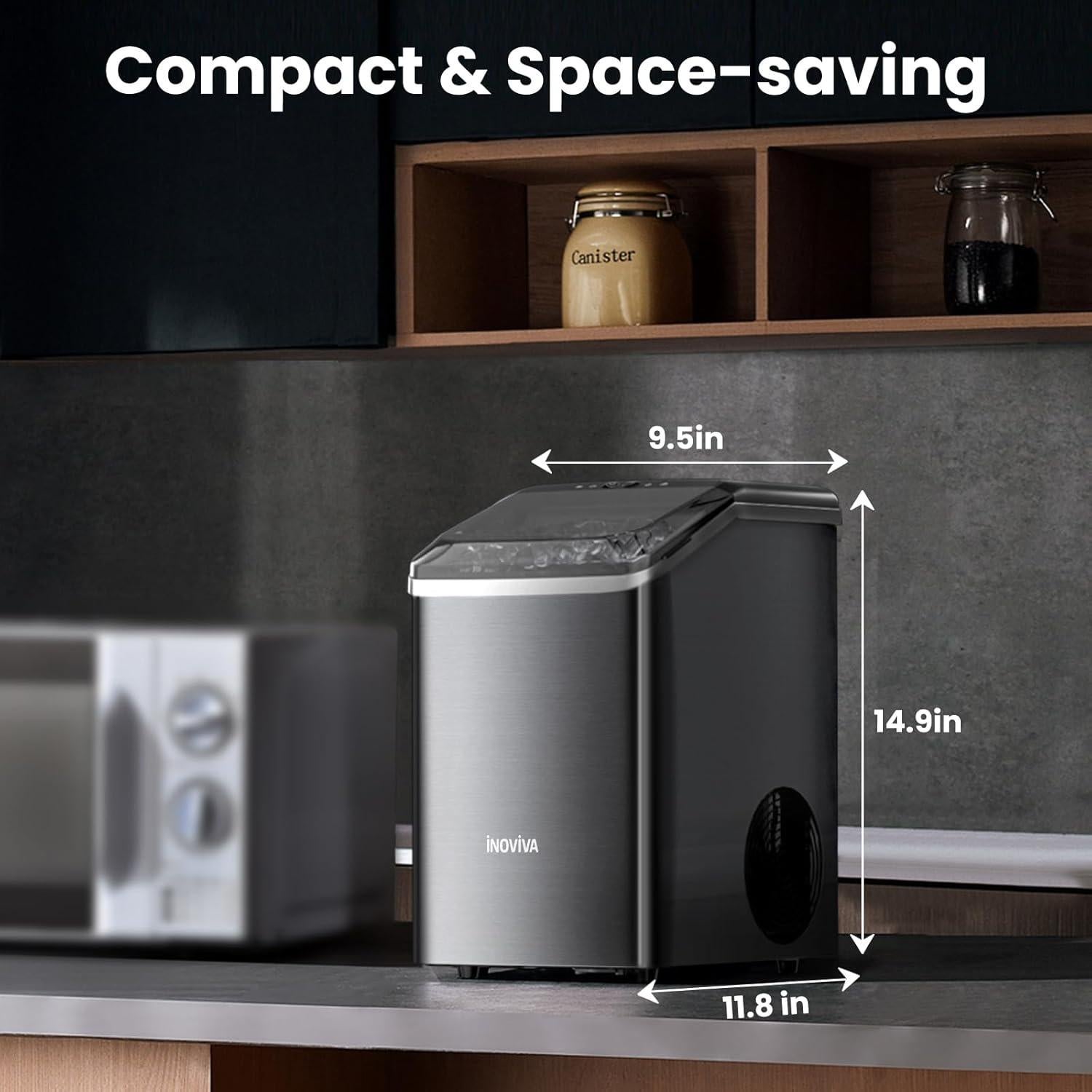 Máquina de Hielo Nugget Inoviva K2.0 18.14 kg/día Autolimpieza