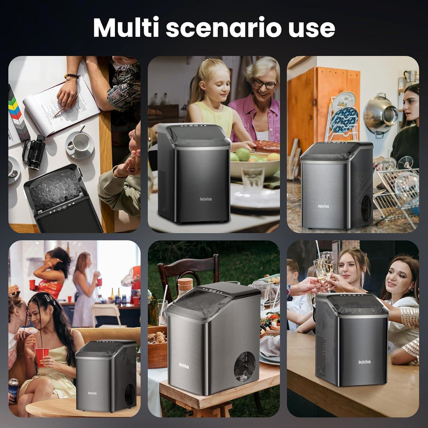 Máquina de Hielo Nugget Inoviva K2.0 18.14 kg/día Autolimpieza