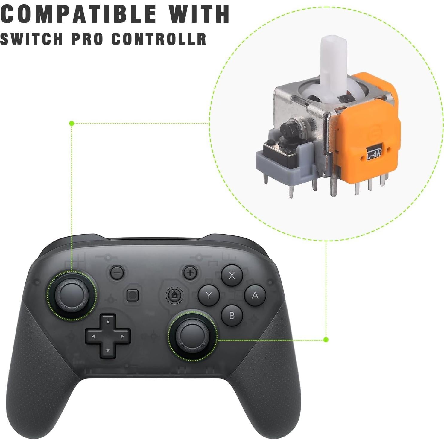 Joystick Analógico VGBUS Efecto Hall 10 Paquetes para Switch Pro