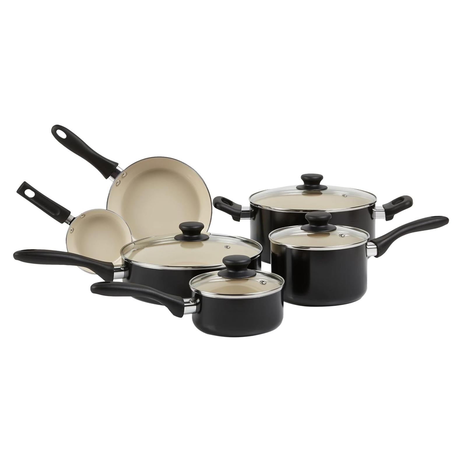 Juego de Ollas y Sartenes Amazon Basics 11 Piezas Cerámica