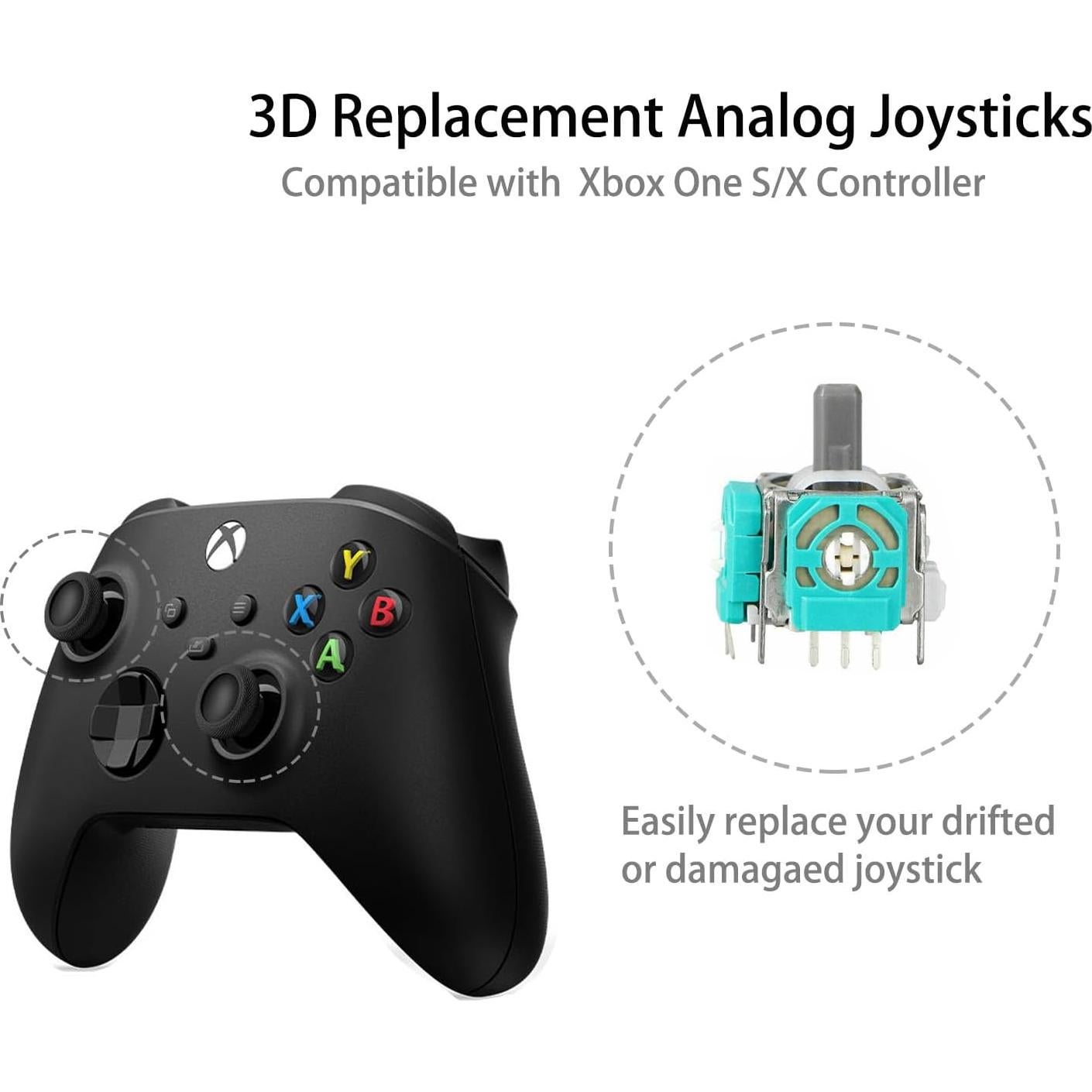 Juego de 4 Joysticks de Reemplazo Kinyanco para Xbox One S/X