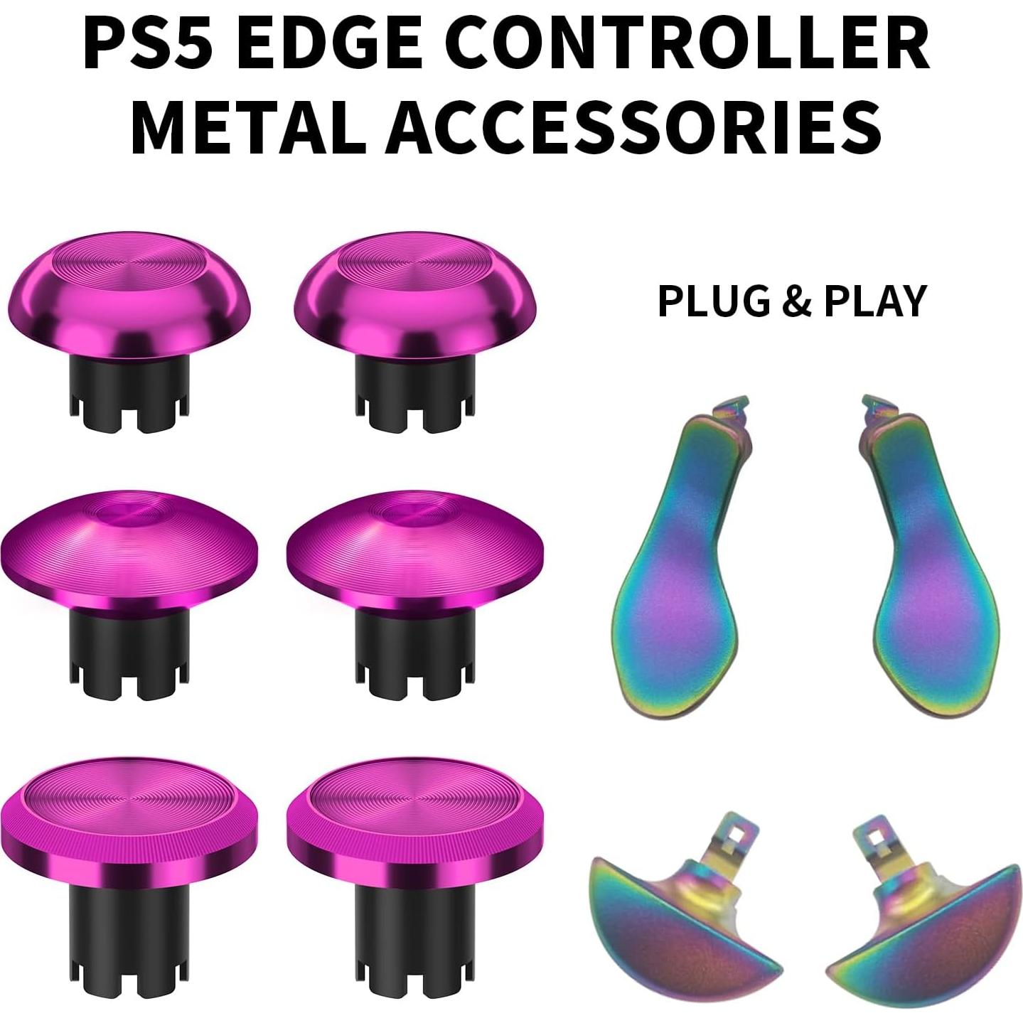 Palancas de metal CHARM FOCUS para PS5 Edge - Rosa y degradado