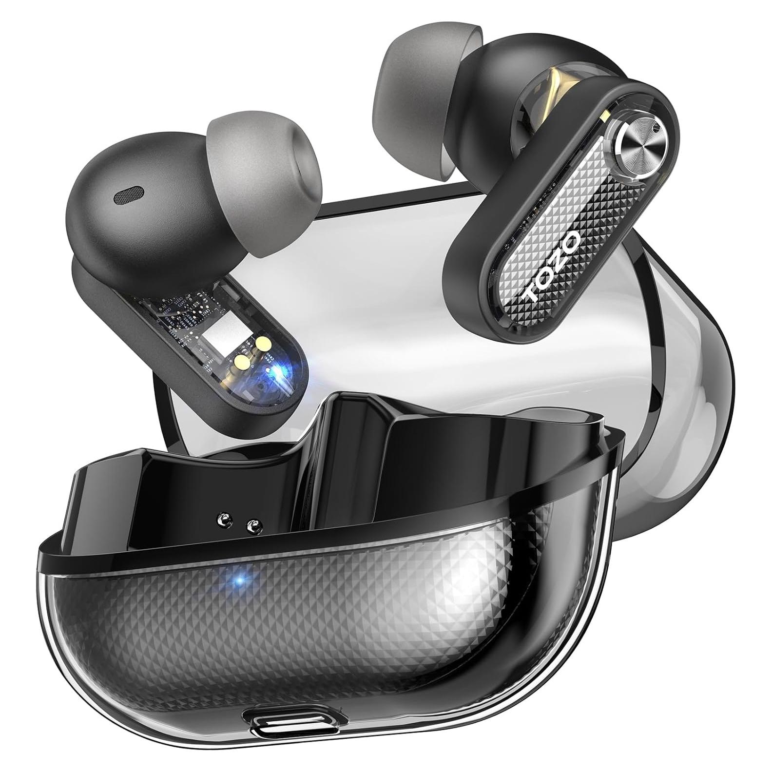 Auriculares Inalámbricos TOZO Crystal Pods 10mm Bluetooth 5.4