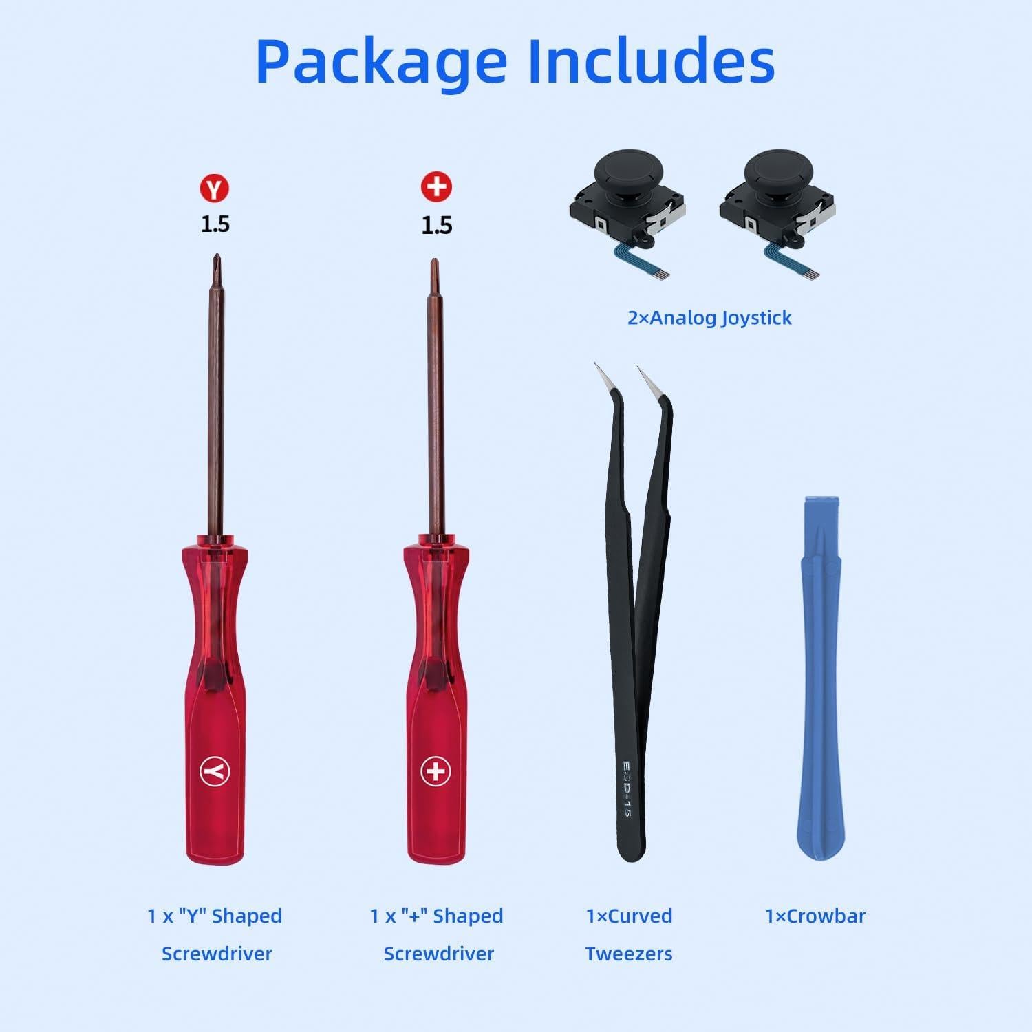 Kit Reemplazo Joystick Analógico Wigearss para Switch - Negro