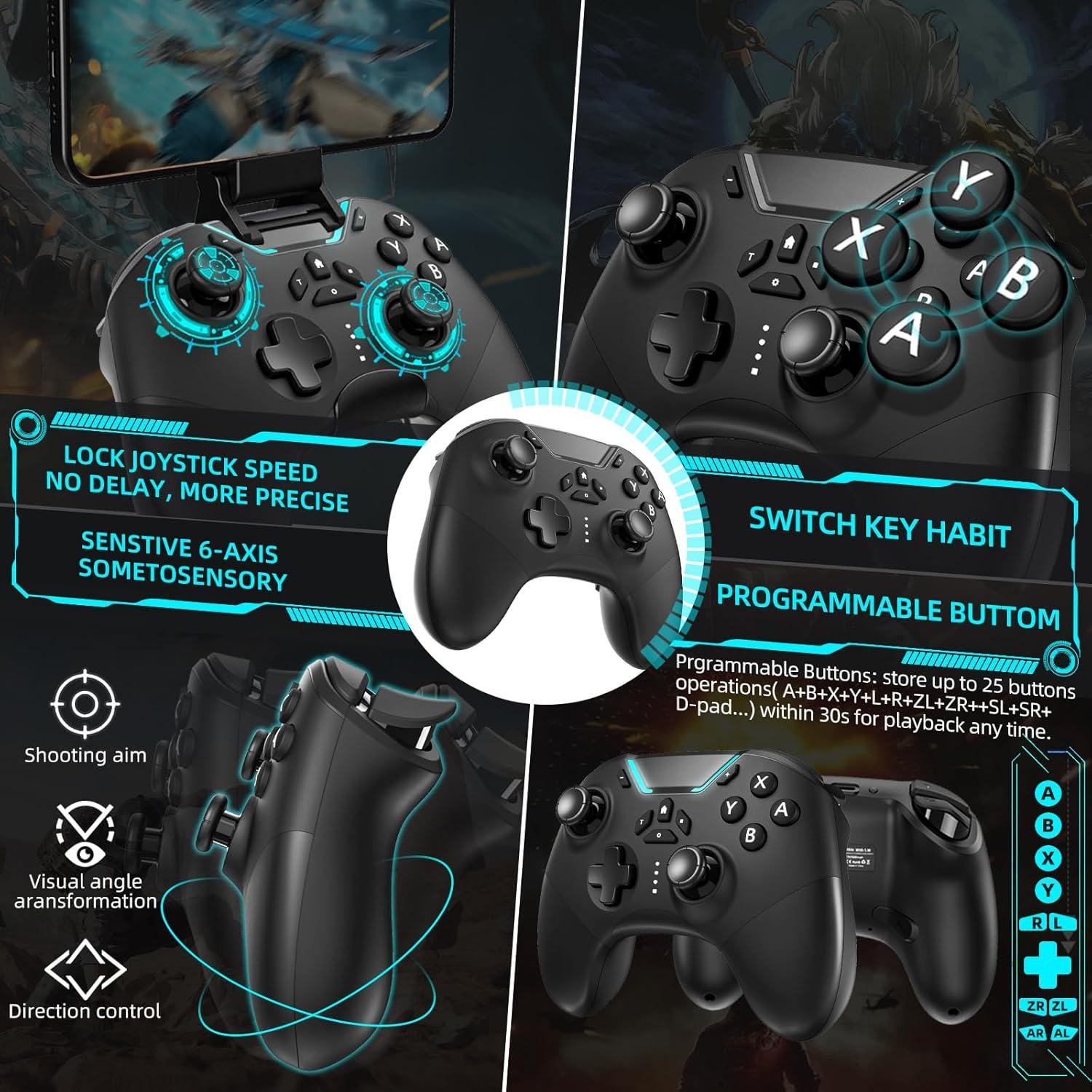 Controlador Bluetooth Aghi Pro para Switch y PC con Joystick