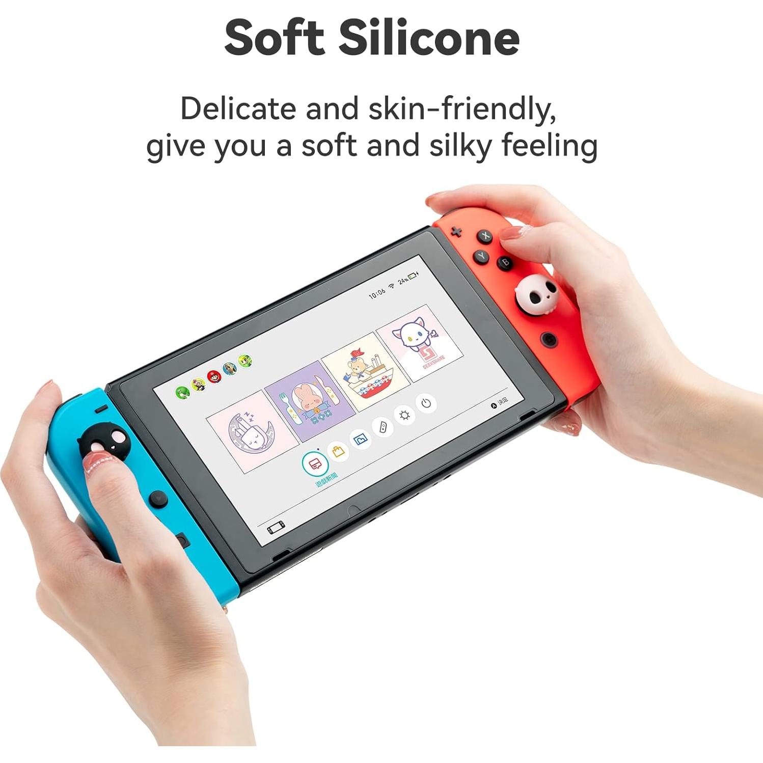 Tapas de Pulgar GeekShare Calavera para Nintendo Switch 4PCS