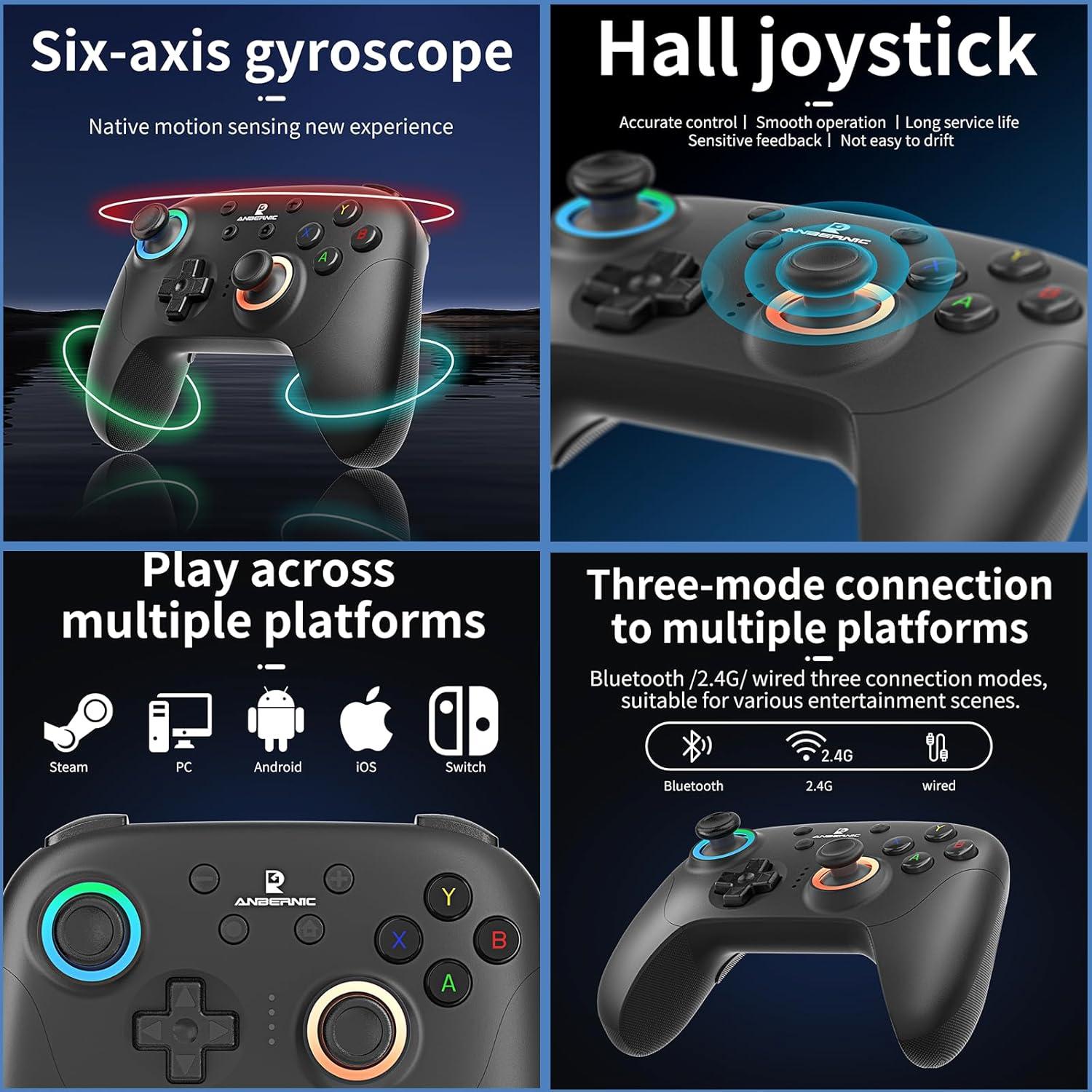 Controlador Inalámbrico GiipGoop RG P01 para PC y Switch