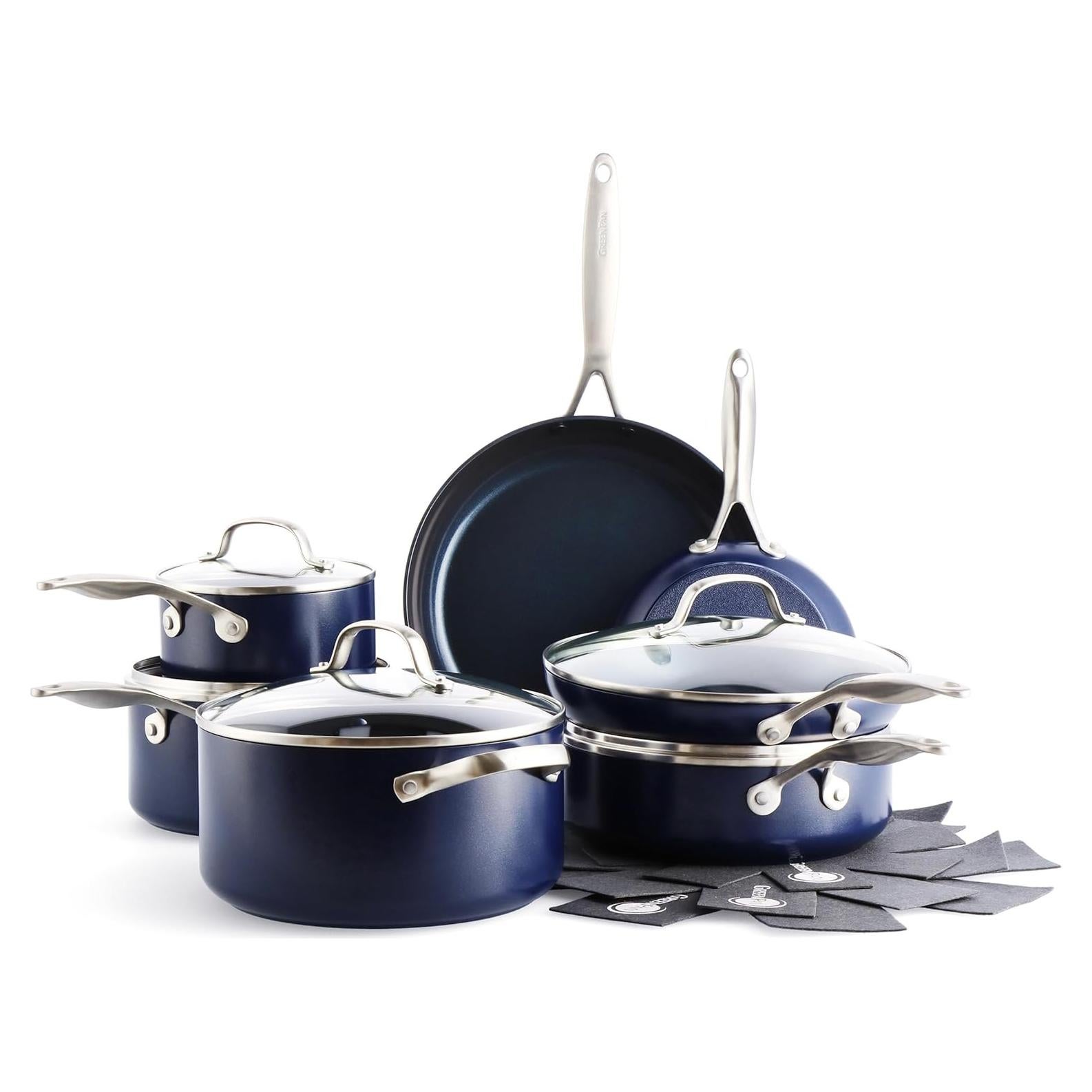 Juego de Utensilios de Cocina GreenPan 14 Piezas Cerámica Azul