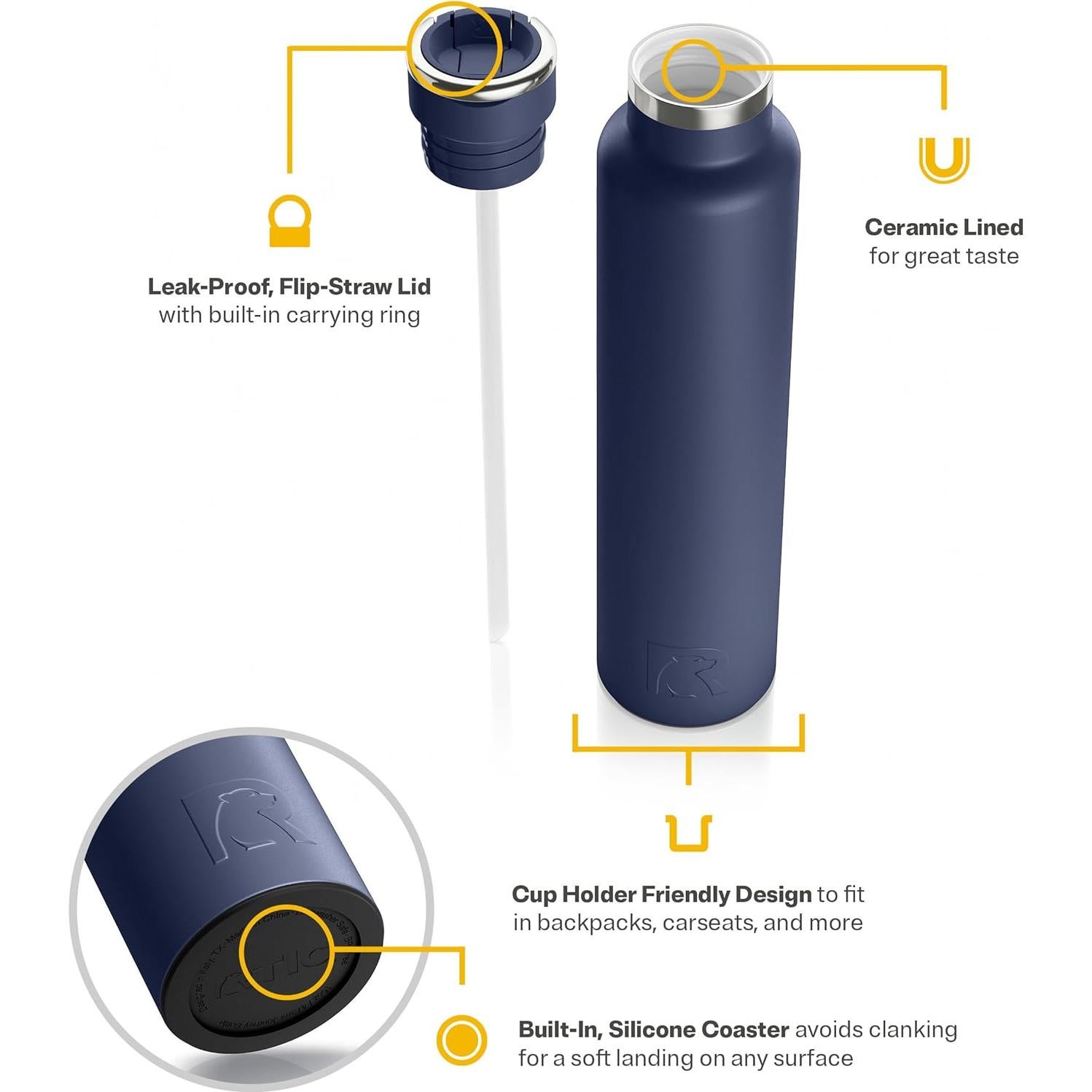 Botella RTIC Journey 26 oz Acero Inoxidable Aislada