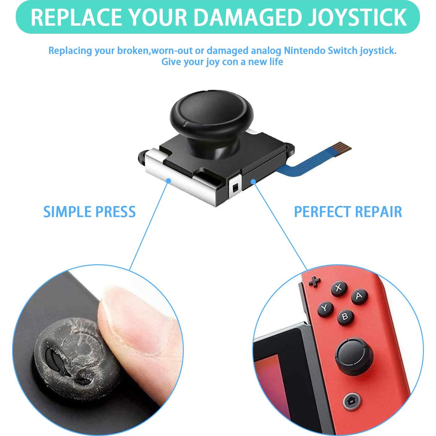 Kit Reparación Joystick Joycon VGBUS 32 Piezas para Switch