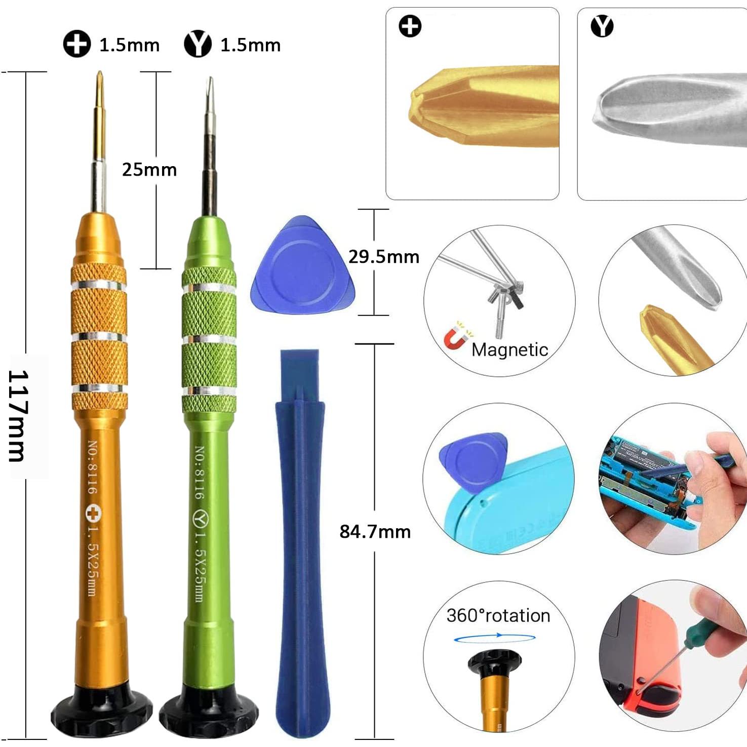 Kit Reparación Joystick Joycon VGBUS 32 Piezas para Switch