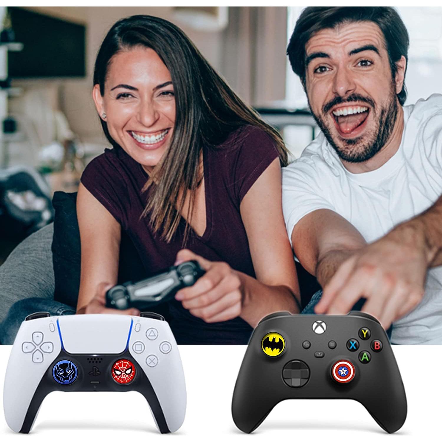 Cubierta de agarre analógico Jaees 12 piezas para PS5/PS4/Xbox