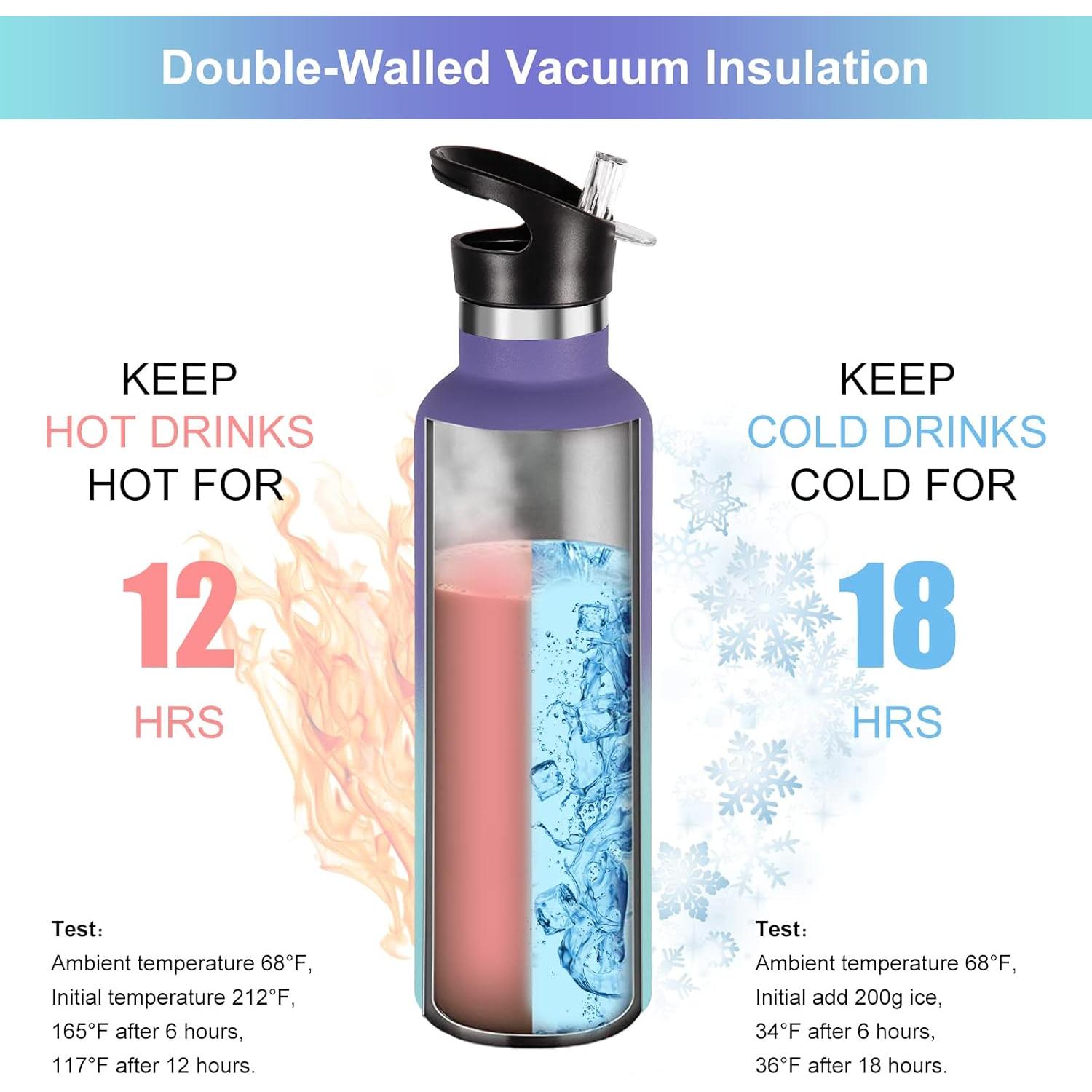 Botellas de Agua Neihepal 2 Piezas 680ml Acero Inoxidable