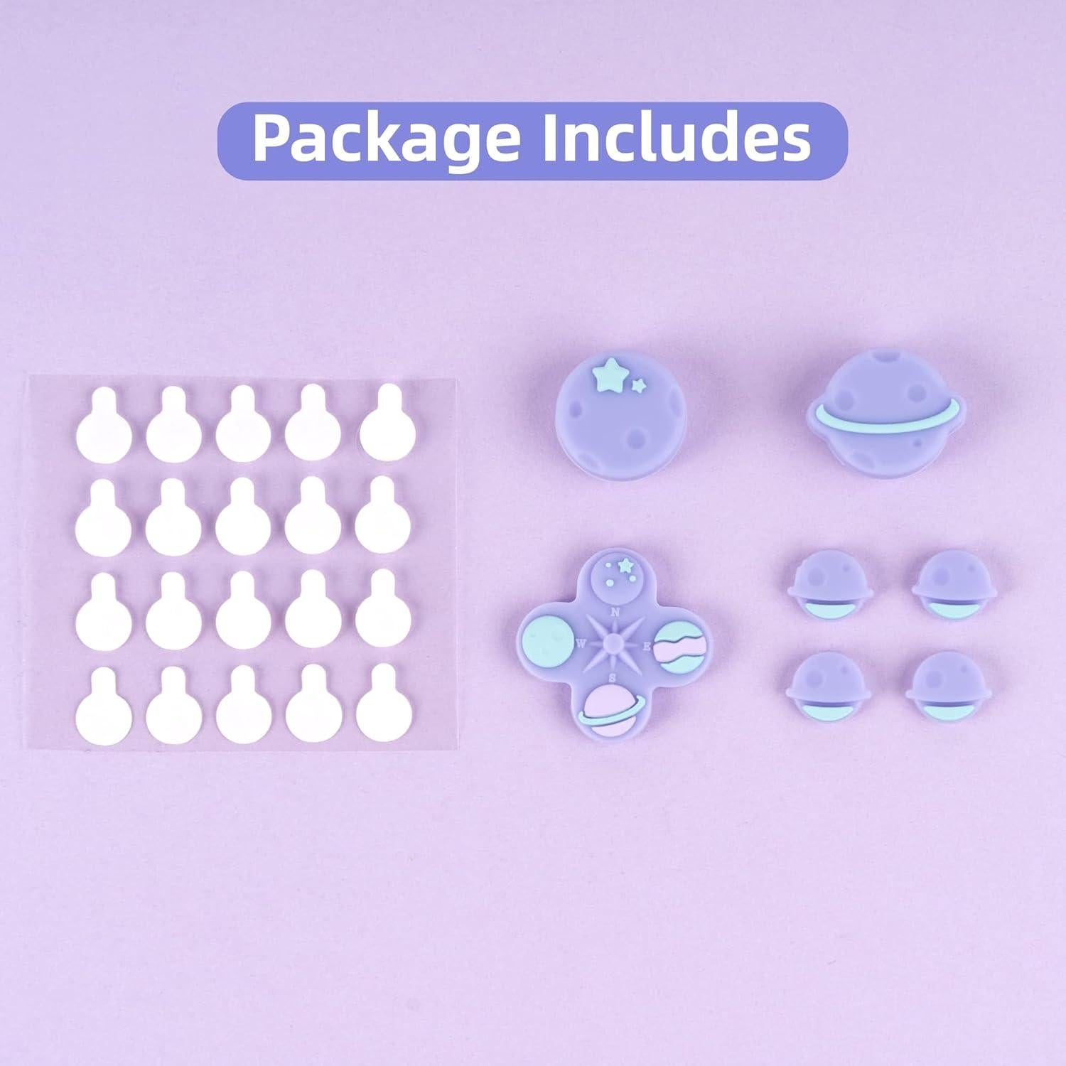 Tapas de Botón GeekShare para Switch - Set de Silicona Púrpura