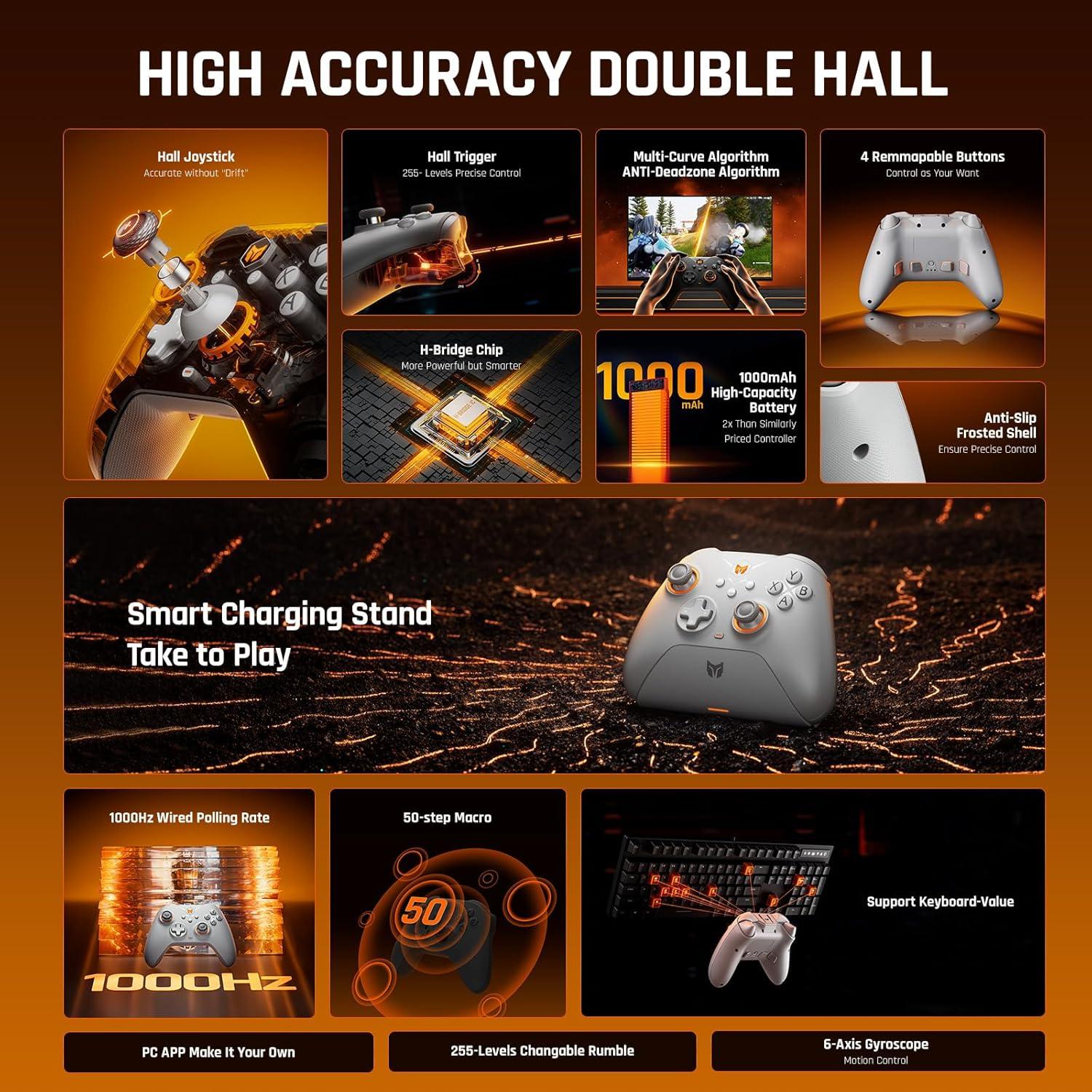 Controlador Inalámbrico BIGBIG WON Gale Hall para PC/Switch