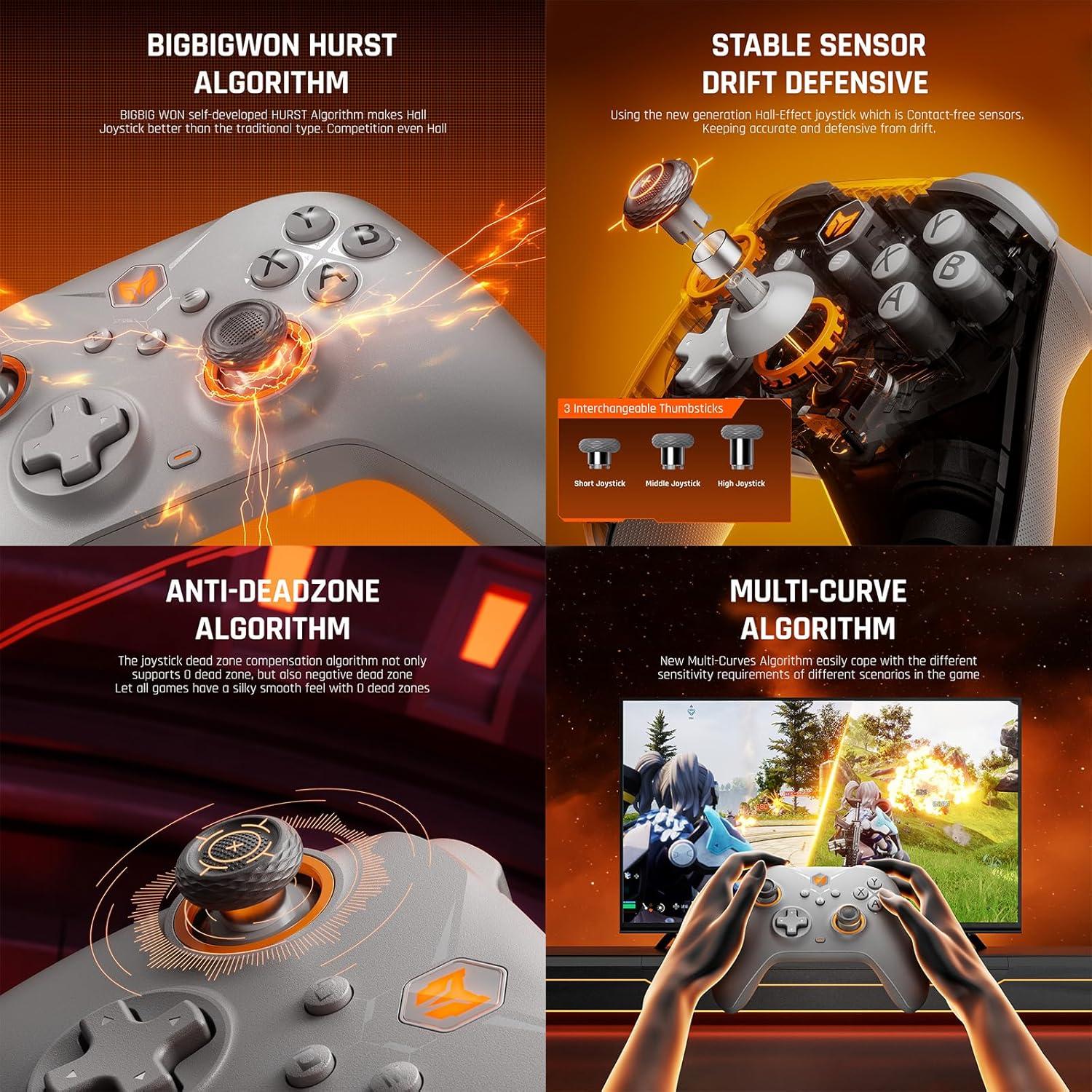 Controlador Inalámbrico BIGBIG WON Gale Hall para PC/Switch