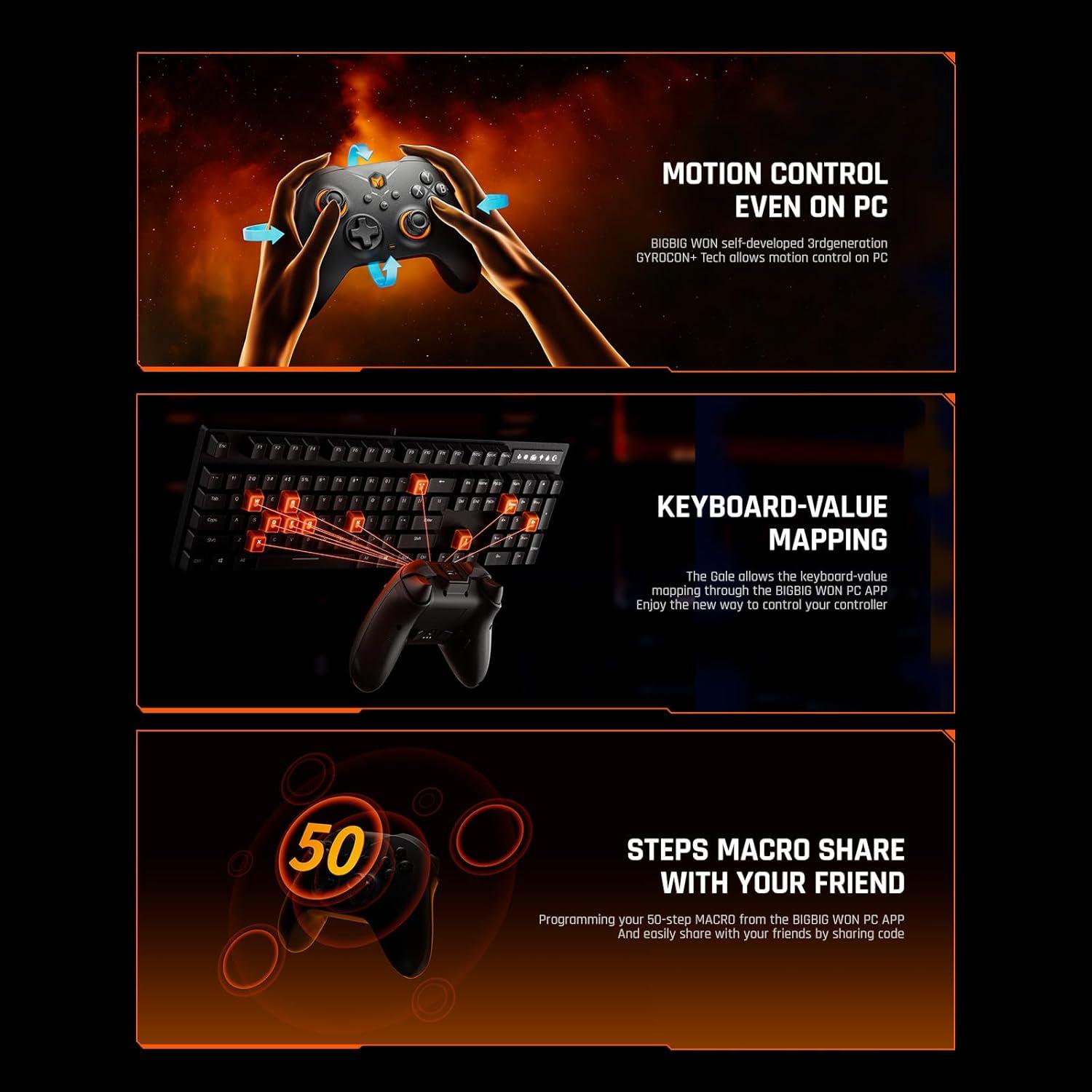 Controlador Inalámbrico BIGBIG WON Gale Hall para PC/Switch